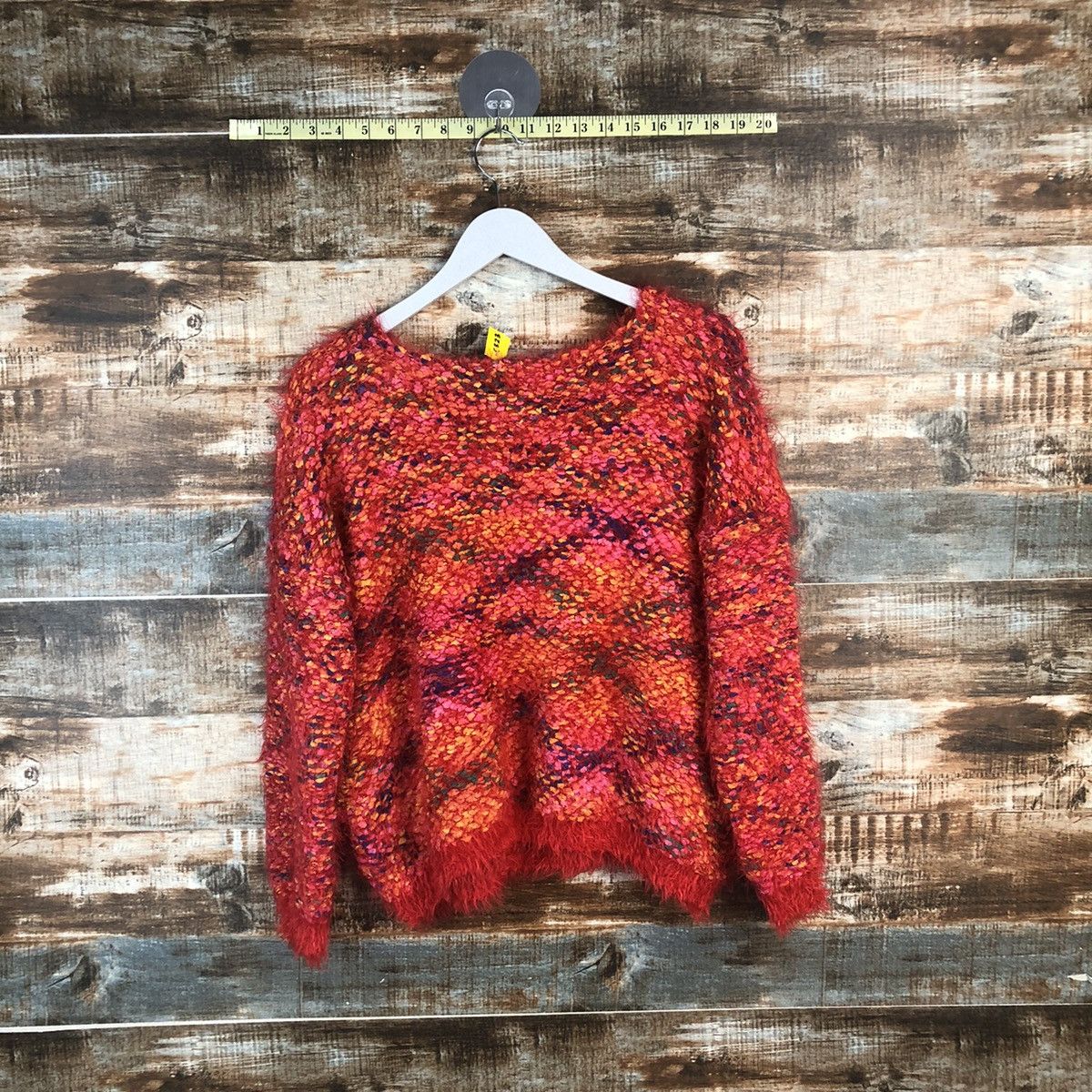 Homespun Knitwear DL Whoo Aa Red Mohair shaggy fur Knitwear #C323 Size M / US 6-8 / IT 42-44 - 12 Thumbnail