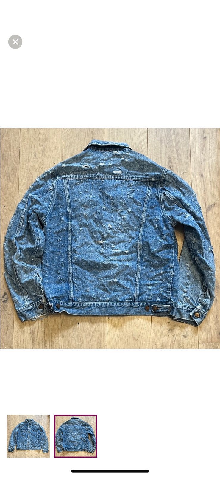 Other Distressed denim jacket Size US M / EU 48-50 / 2 - 2 Thumbnail