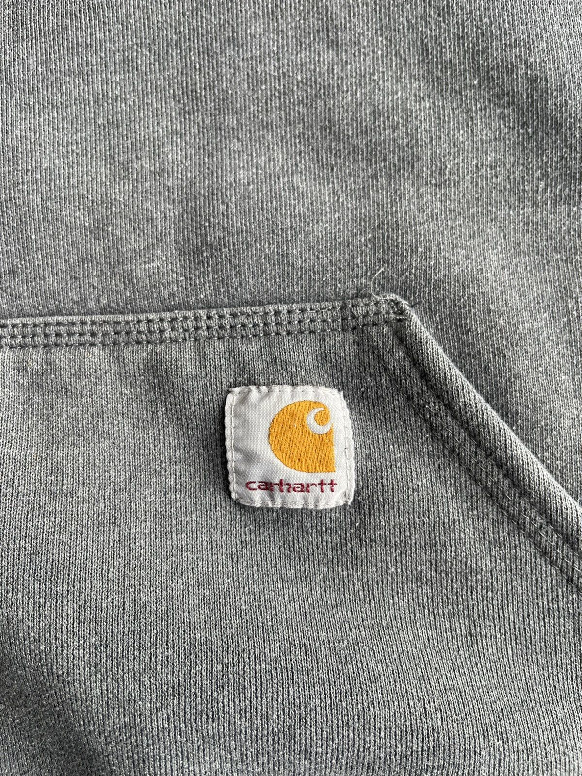 Carhartt Carhart Gray hoodie with neon green sleeve lettering Size US XL / EU 56 / 4 - 3 Thumbnail