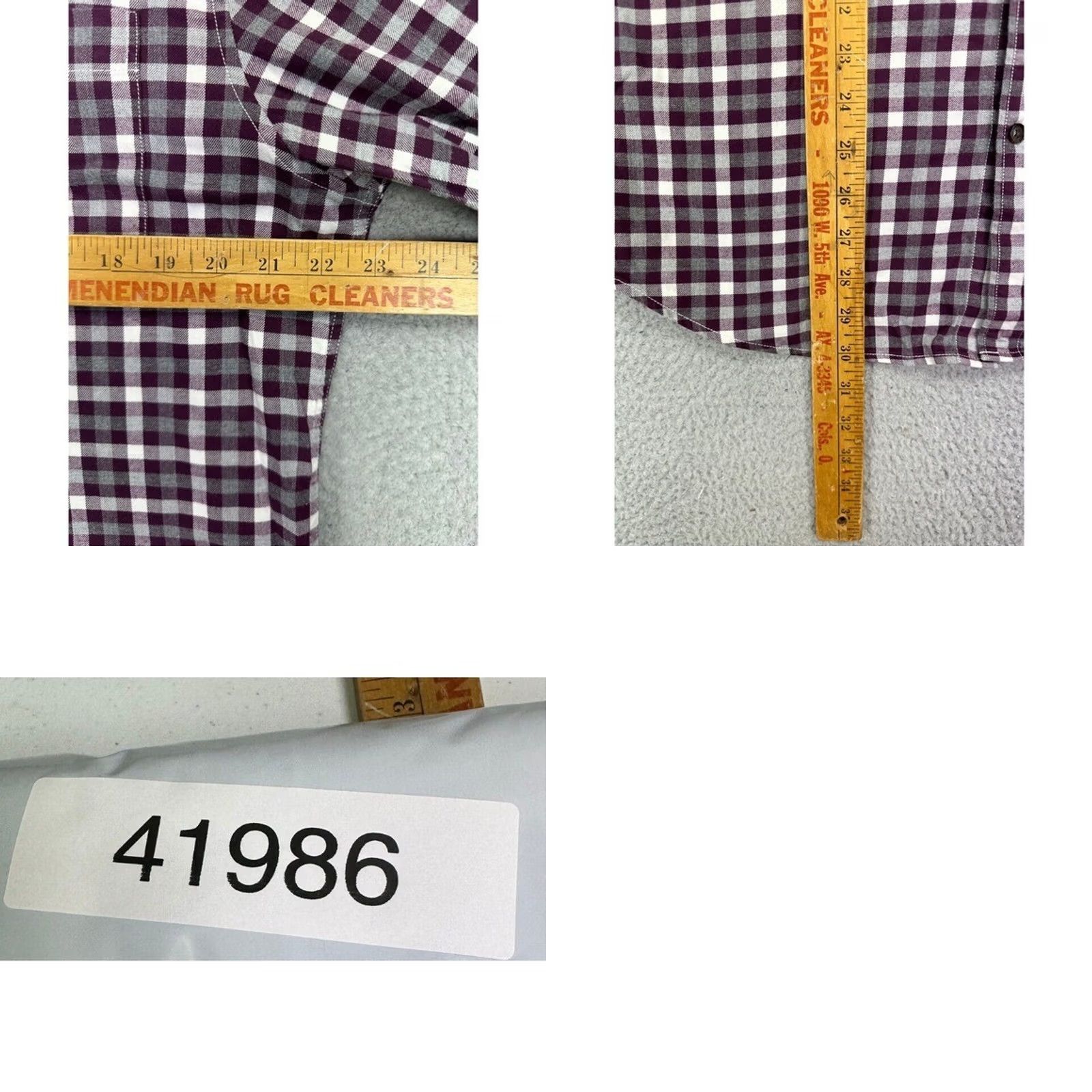 Banana Republic Banana Republic Shirt Mens Large Grant Luxe Flannel Maroon Shepherd Check Size US L / EU 52-54 / 3 - 8 Thumbnail