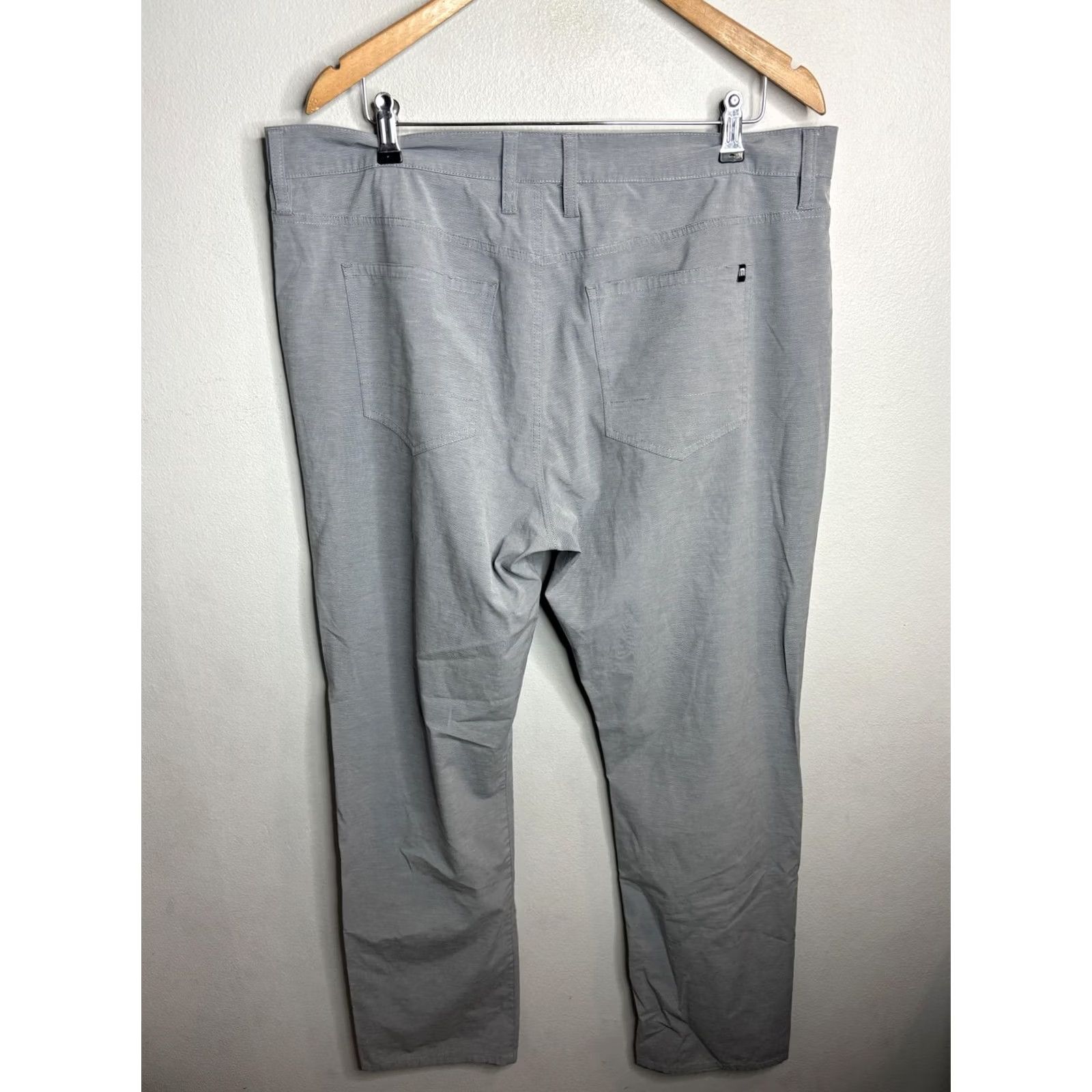 TravisMathew TravisMathew Pants Mens 38 Gray Slim Fit Stretch Lightweight Casual Golf Chino Size US 38 / EU 54 - 4 Thumbnail