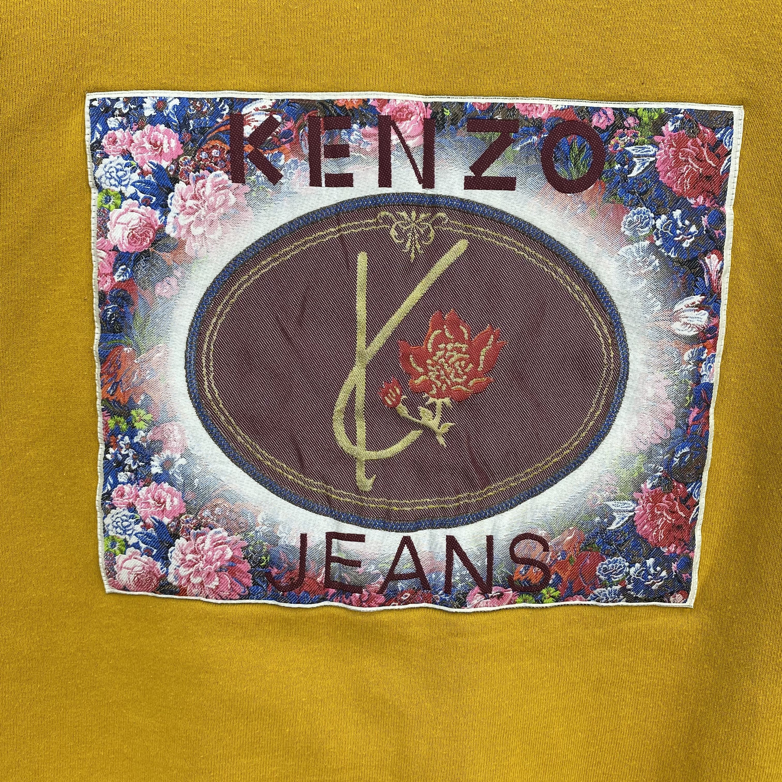 Kenzo Vintage 90s Kenzo Jeans Pullover Sweatshirt Patchwork Floral Size US L / EU 52-54 / 3 - 5 Thumbnail