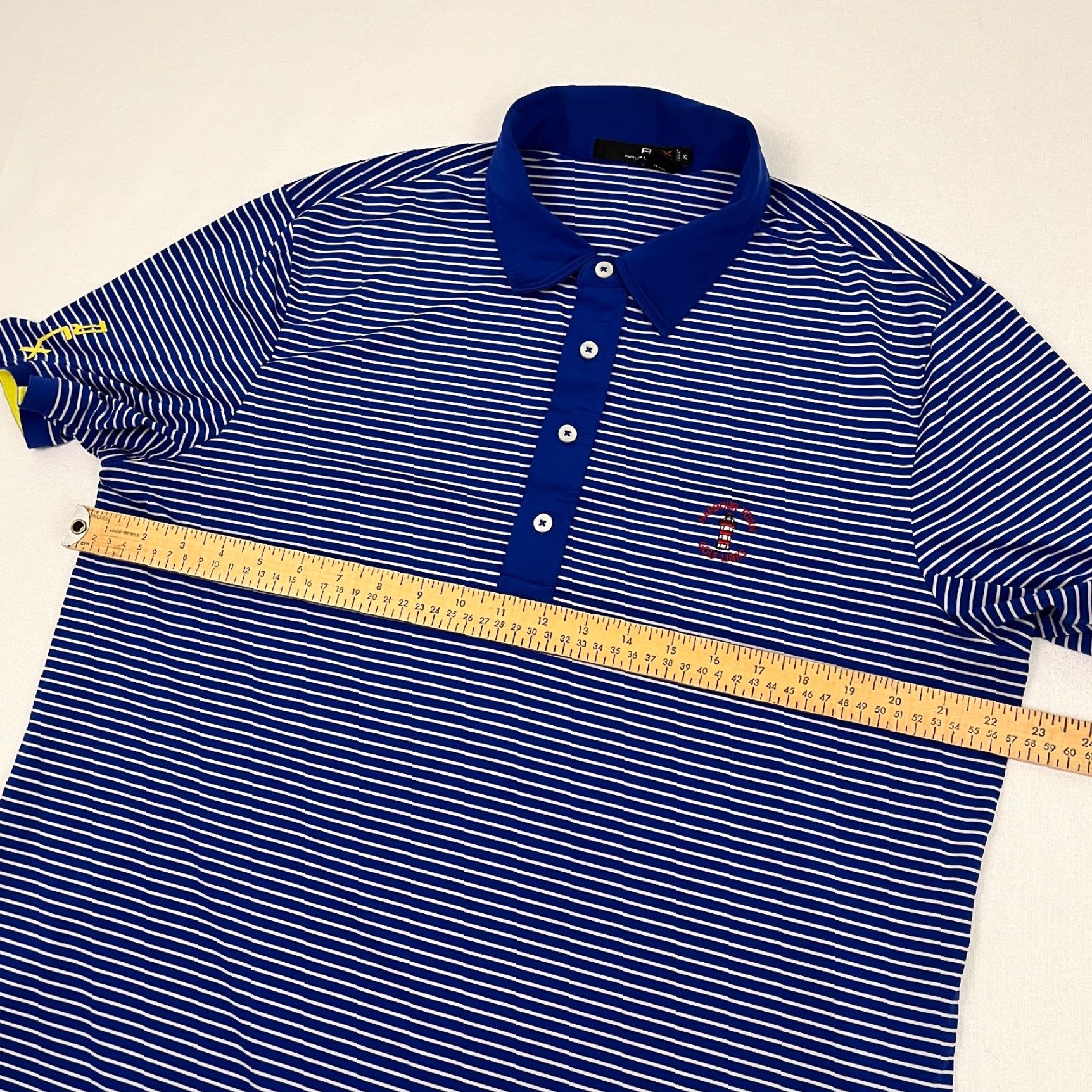 RLX Ralph Lauren RLX Ralph Lauren Polo Golf Harbour Town Links Mens XL Blue Shirt Sports Preppy Logo Classic Knit Short Sleeve Activewear Size US XL / EU 56 / 4 - 6 Thumbnail