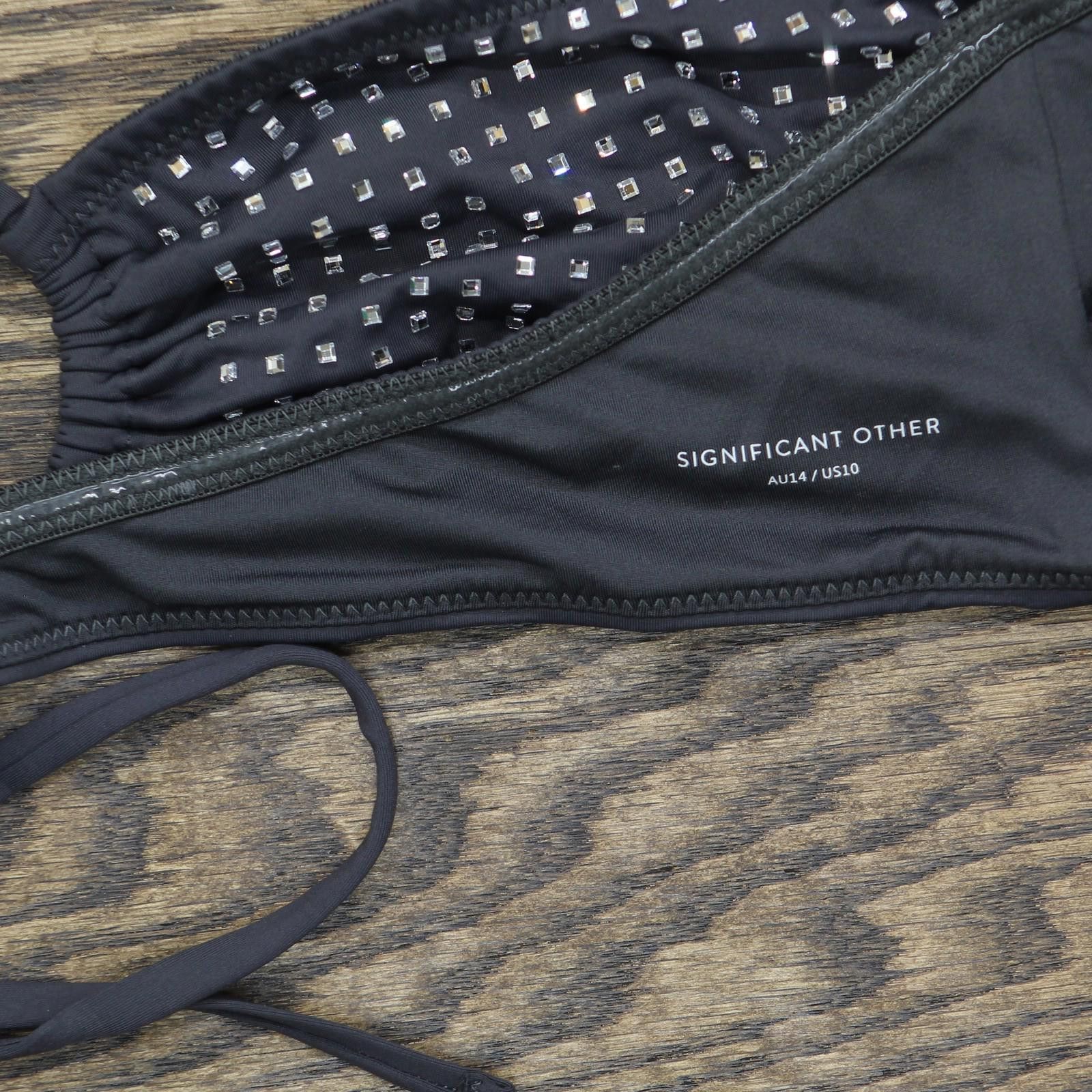 Other Significant Other Bikini Top Sn2414t-f1 Charcoal Gray 10 Size ONE SIZE - 5 Thumbnail