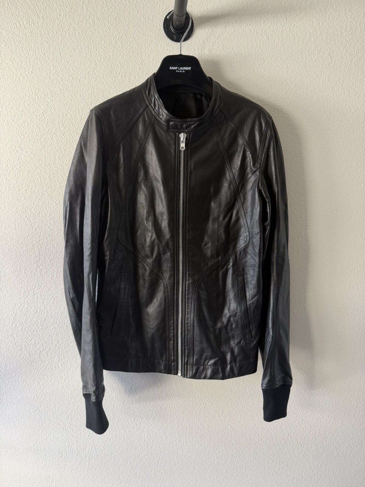 Rick Owens Rick Owens FW15 Intarsia Shearling Leather Jacket | Grailed