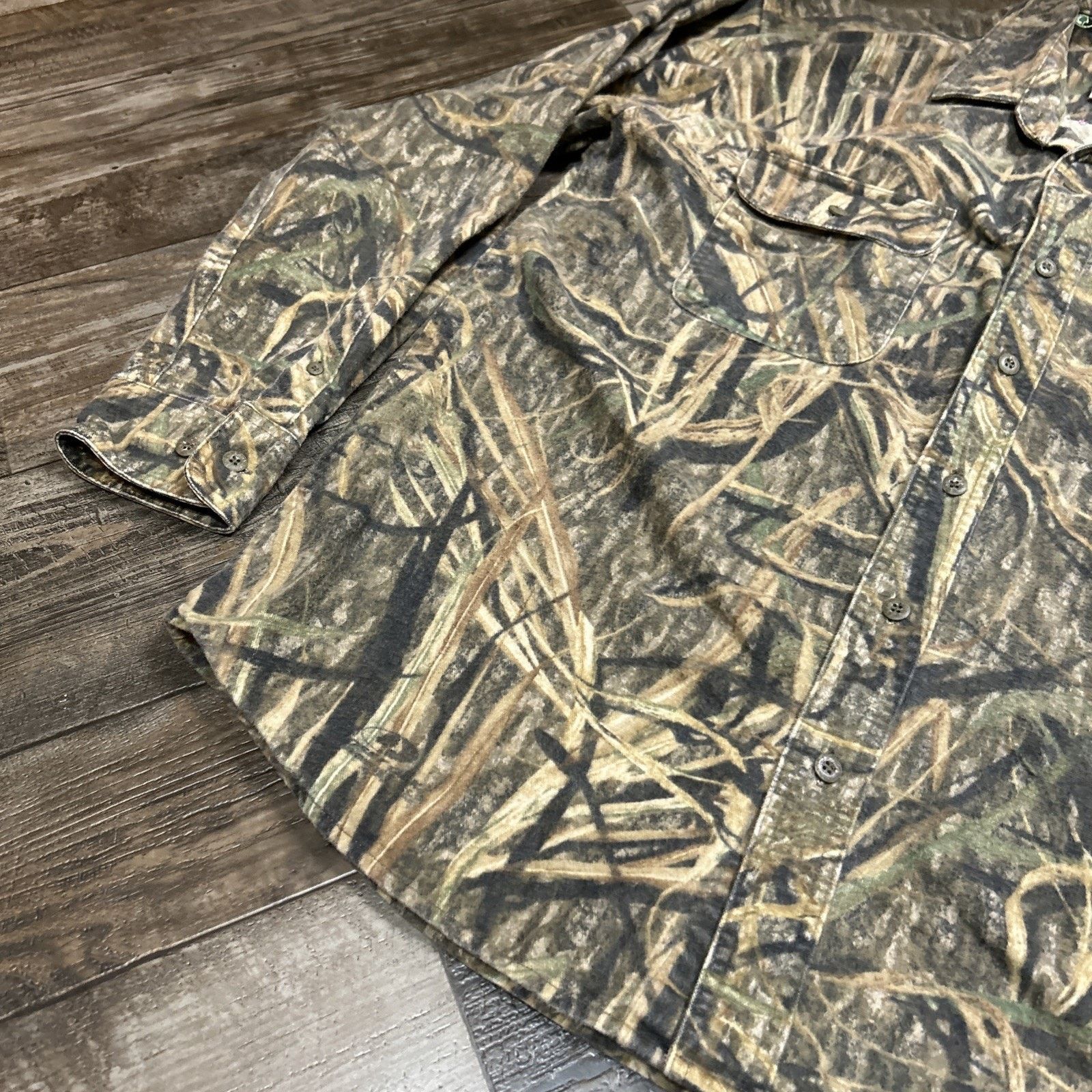 Mossy Oaks VTG Mossy Oak Chamois Button Up Flannel Shadow Grass Tree Size US L / EU 52-54 / 3 - 4 Thumbnail