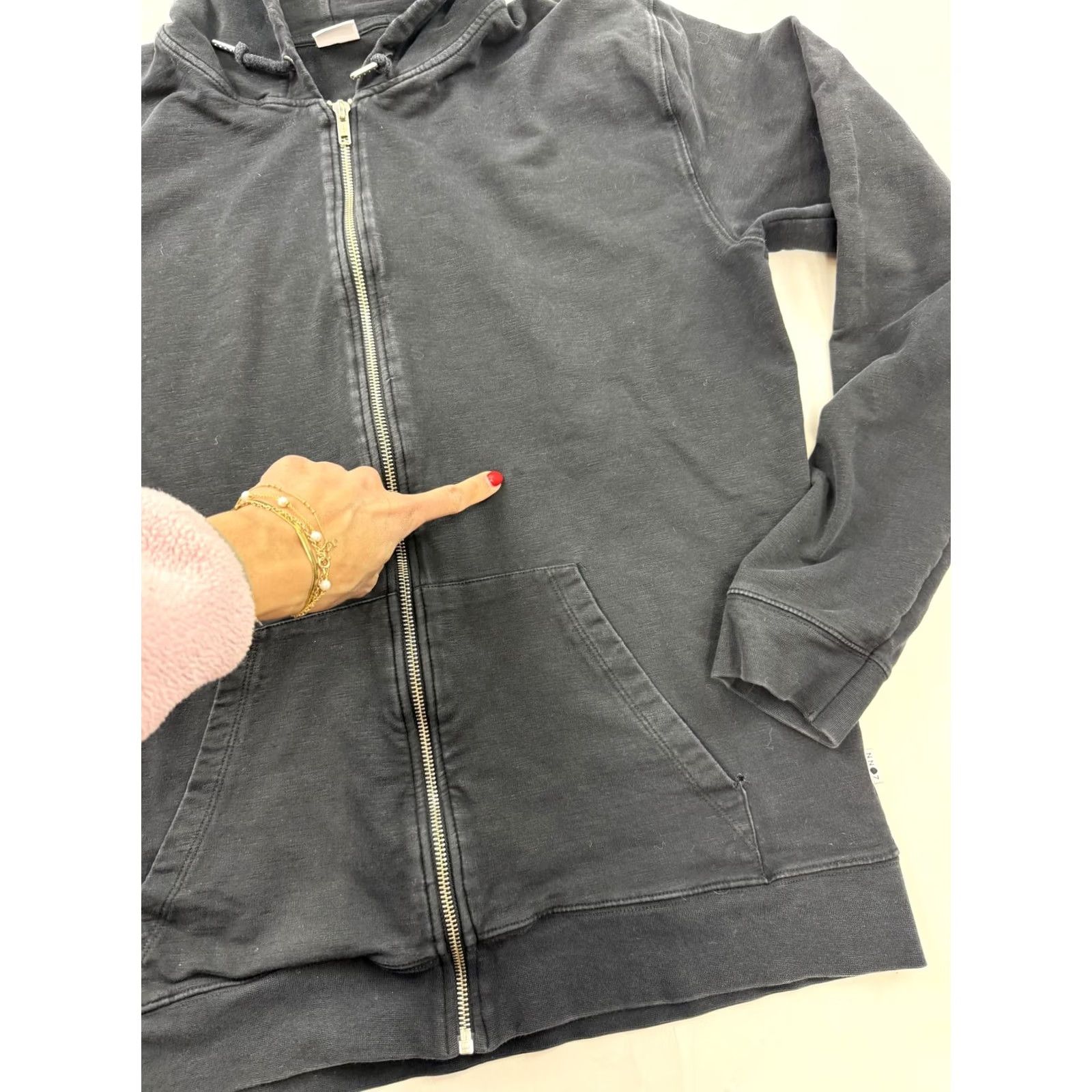 NN07 NN07 Hoodie Mens Large Black Full Zip Jersey Cotton Knit Solid Sweatshirt Size US L / EU 52-54 / 3 - 6 Thumbnail
