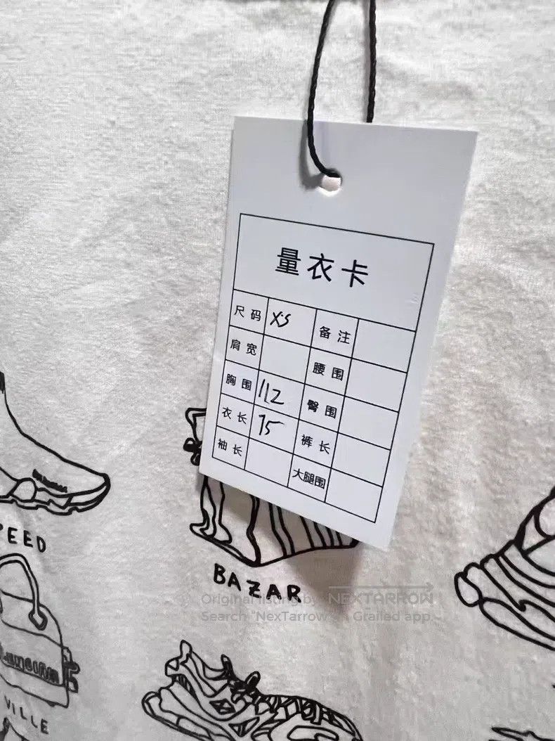 Balenciaga Balenciaga Shoe and Bag Logo Printed T-Shirt Size US XS / EU 42 / 0 - 5 Thumbnail