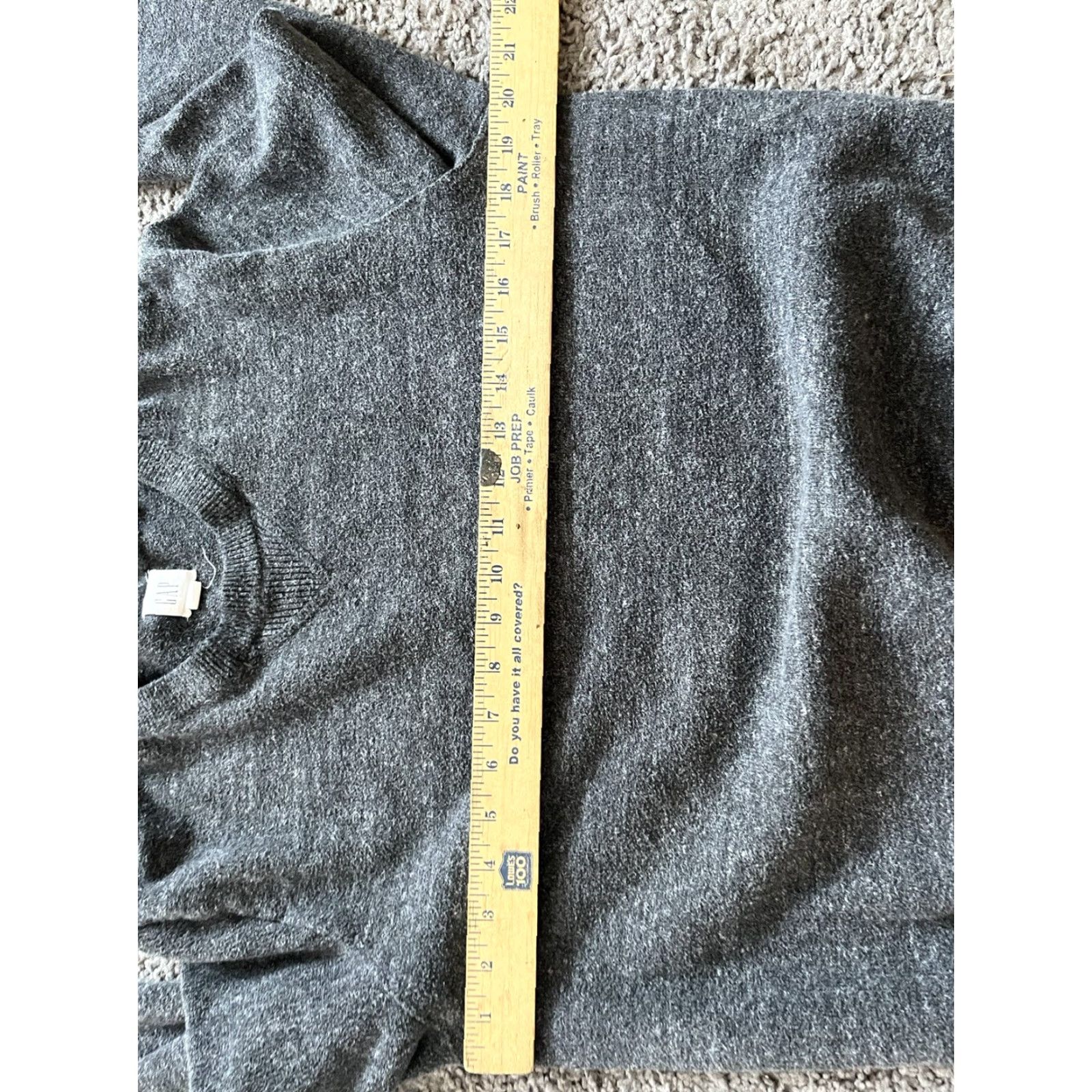 Gap Gap Mens Sweater Pullover Knit Crew Neck Long Sleeve Gray L Regular Cotton Blend Merino Casual Fall Winter Sports Fitness Mens Size US L / EU 52-54 / 3 - 4 Thumbnail