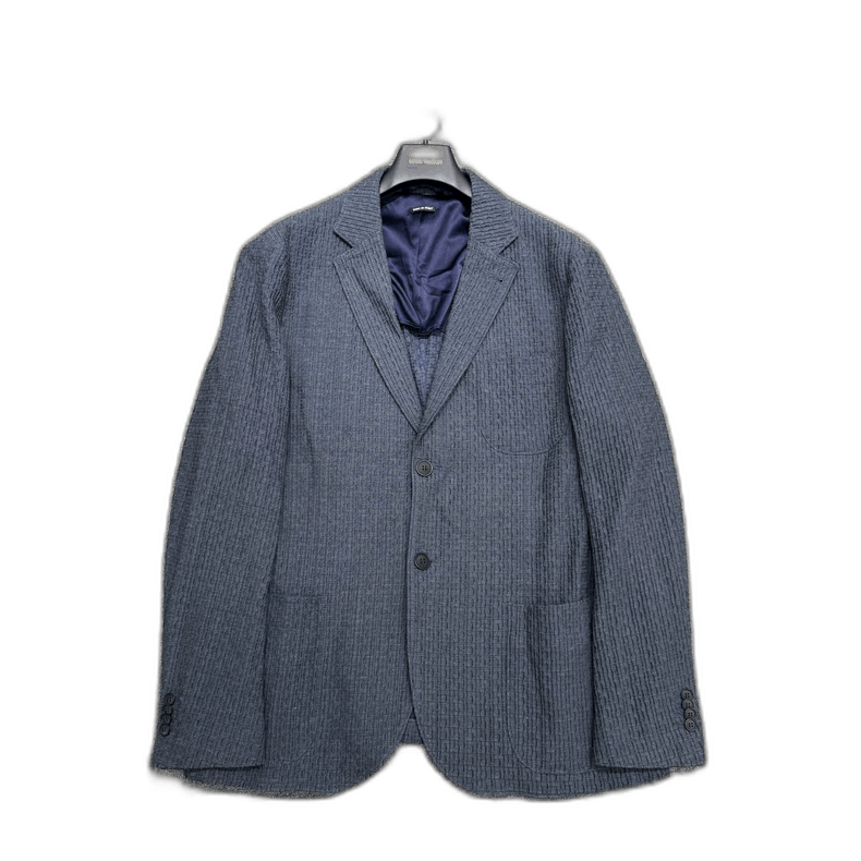 Emporio Armani Giorgio Armani Textured Striped Suit Jacket Size US XXL / EU 58 / 5 - 1 Thumbnail
