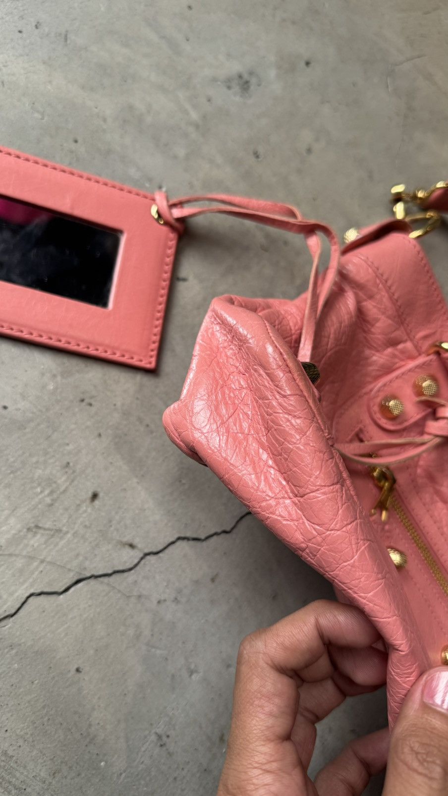 Balenciaga BALENCIAGA Agneau Giant 12 GoldHardware MiniCity RoseJaipur Size ONE SIZE - 7 Thumbnail