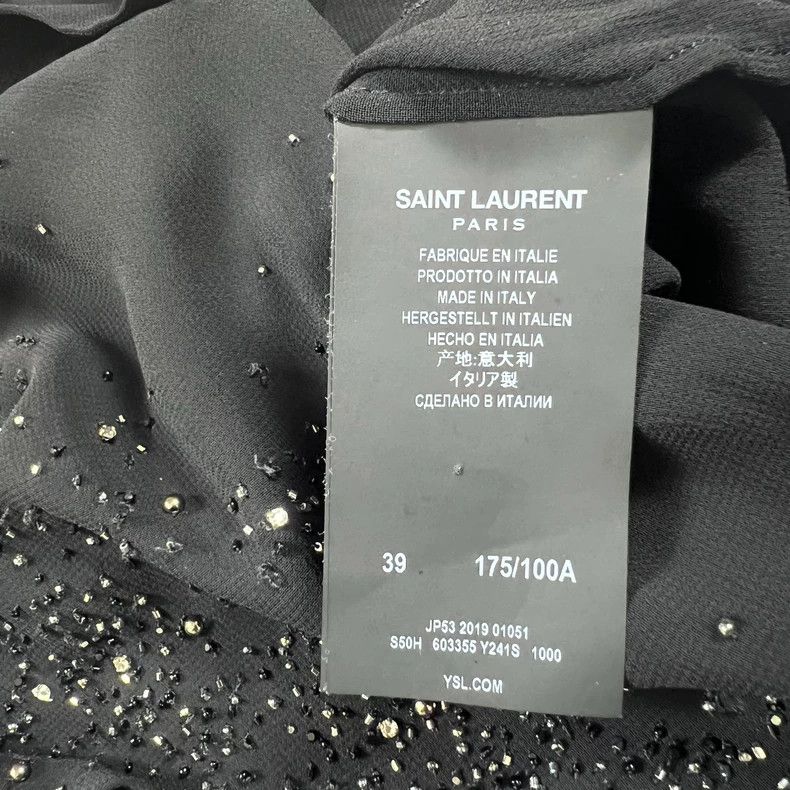 Yves Saint Laurent Saint Laurent size 39 20ss Organza Rhinestone Galaxy Shirt Size US M / EU 48-50 / 2 - 6 Thumbnail