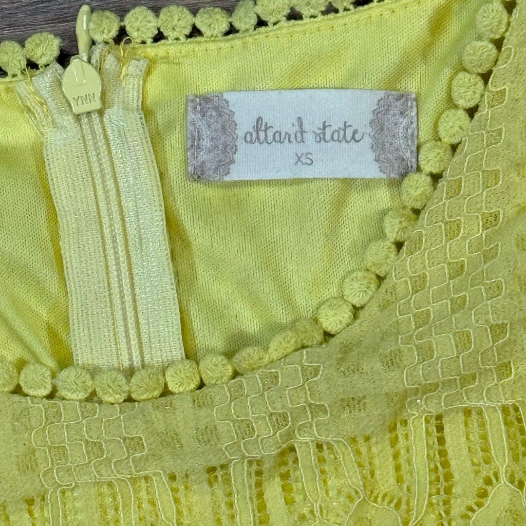 Other Altar’d State Women’s XS Yellow Lace Dress Size XXS / US 00 / IT 34 - 7 Thumbnail