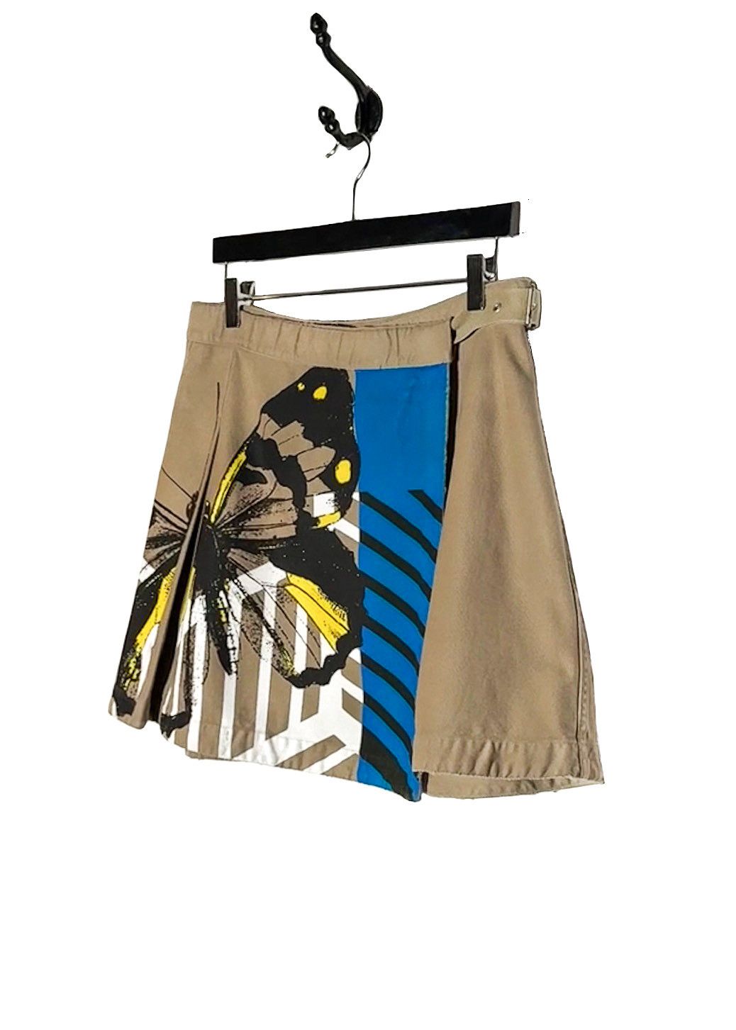 Dior Dior SS22 Beige Butterfly Print Pleated Cargo Wrap Skirt Size 30" / US 8 / IT 44 - 2 Thumbnail