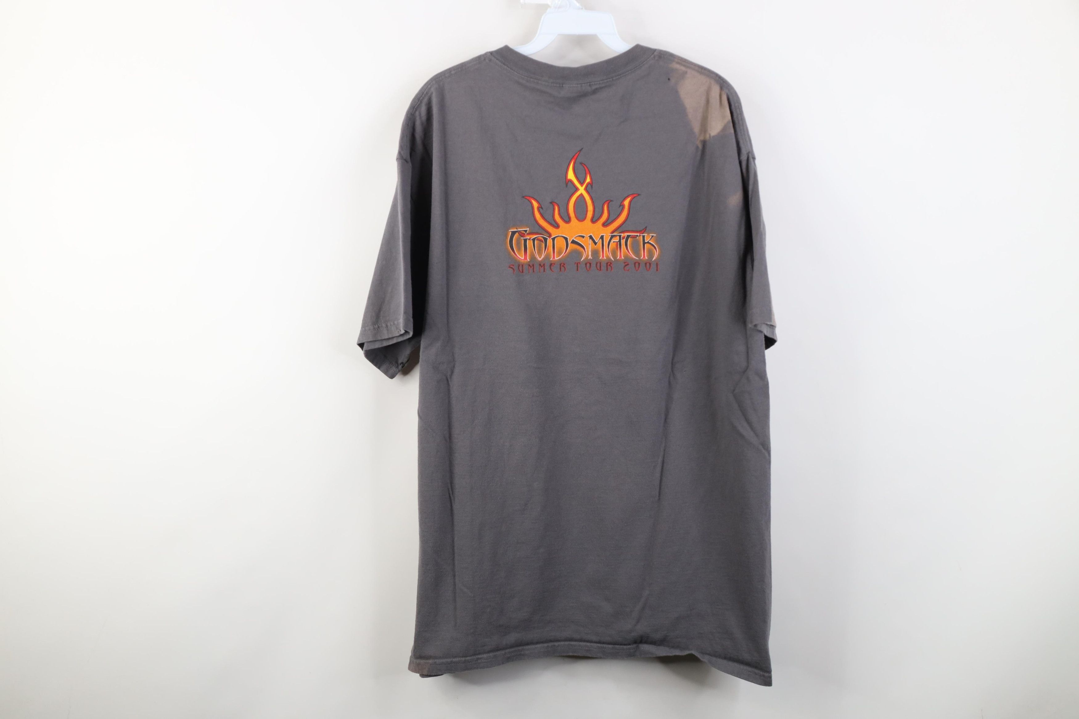 Vintage Vintage Y2K 2001 Summer Tour Godsmack Band T-Shirt Flames Size US XL / EU 56 / 4 - 12 Thumbnail