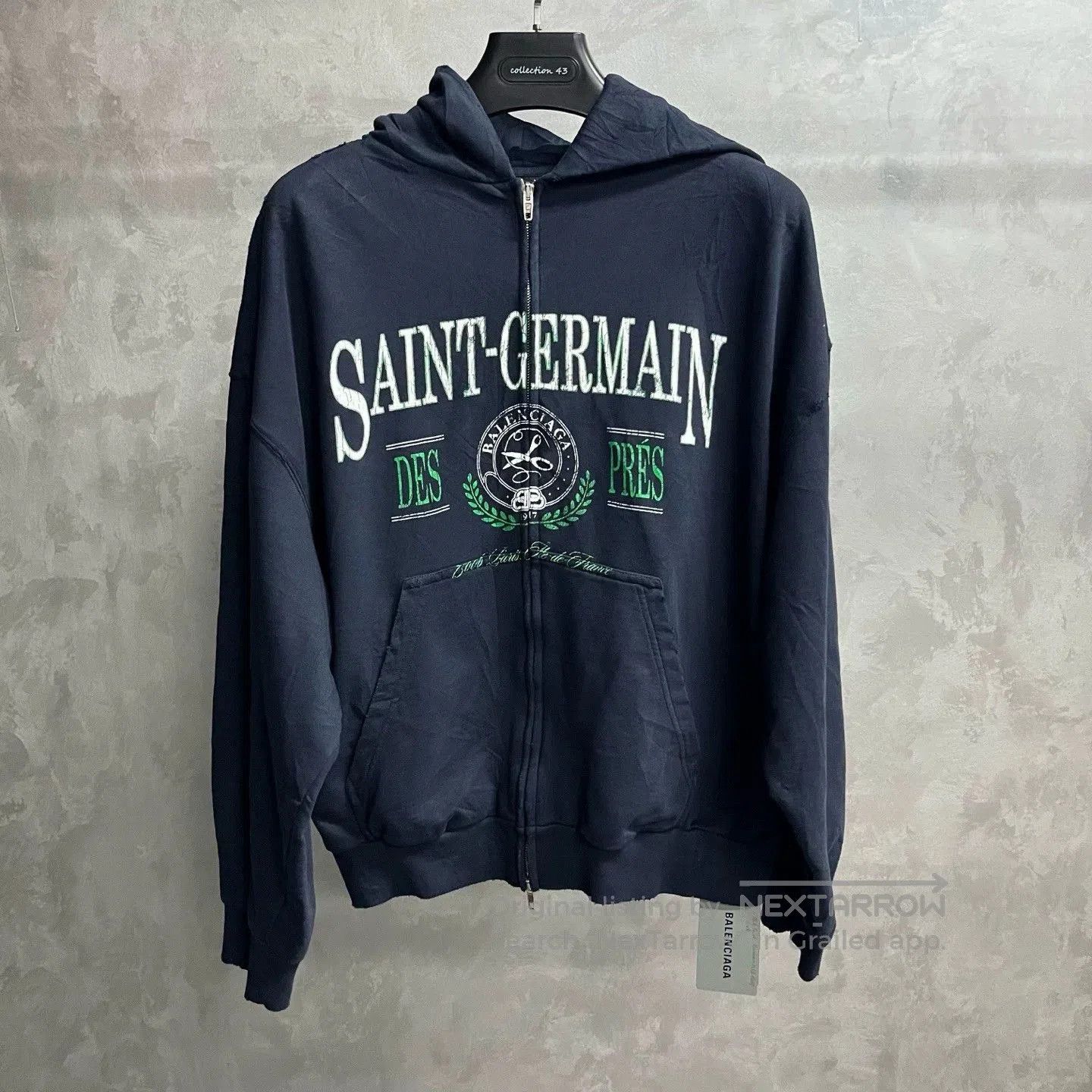 Balenciaga Balenciaga 2024 Blue Letter Print Zip Hoodie. Size US M / EU 48-50 / 2 - 1 Thumbnail