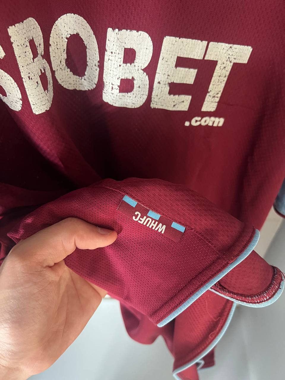 Vintage VARY RARE MACRON WEST HAM UNITED ENGLAND SOCCER JERSEY RETRO Size US XXL / EU 58 / 5 - 5 Thumbnail