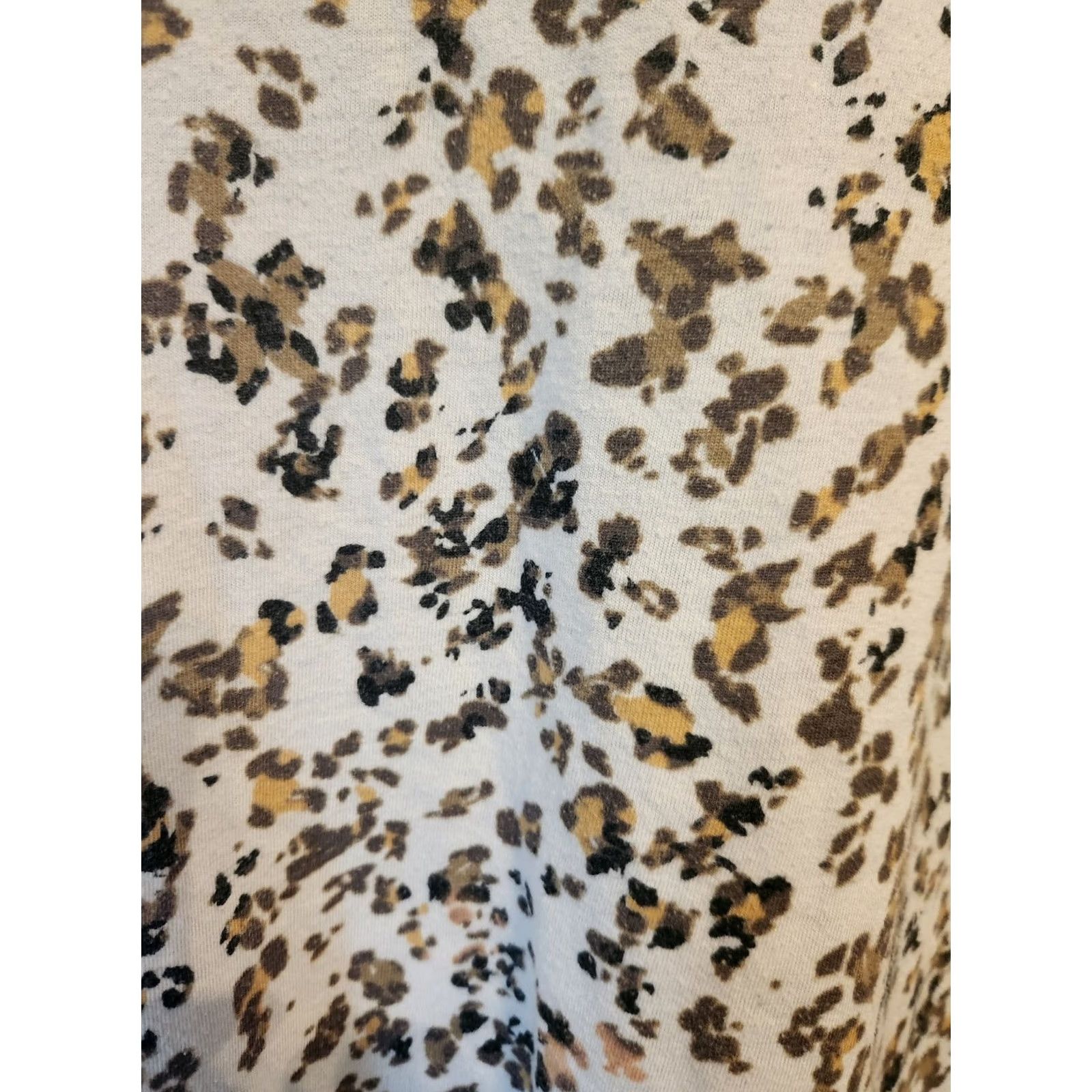 Vintage Lane Bryant Leopard Animal Print Cut Out Neck Casual Top 22 24 Size 3XL / US 20-22 - 3 Thumbnail