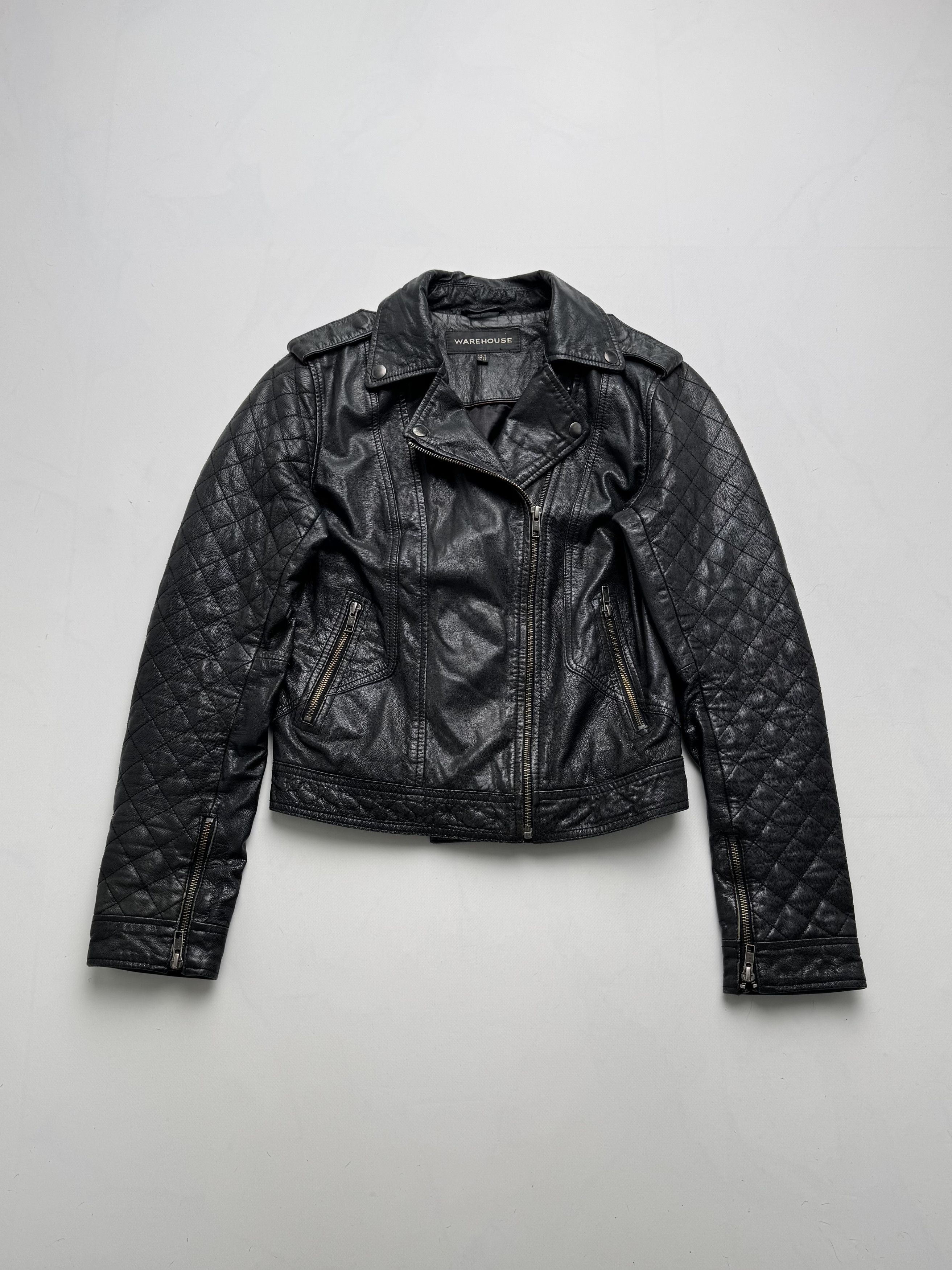 Vintage Vintage Cropped Leather Jacket B8(V403)E2 Size S / US 4 / IT 40 - 1 Thumbnail
