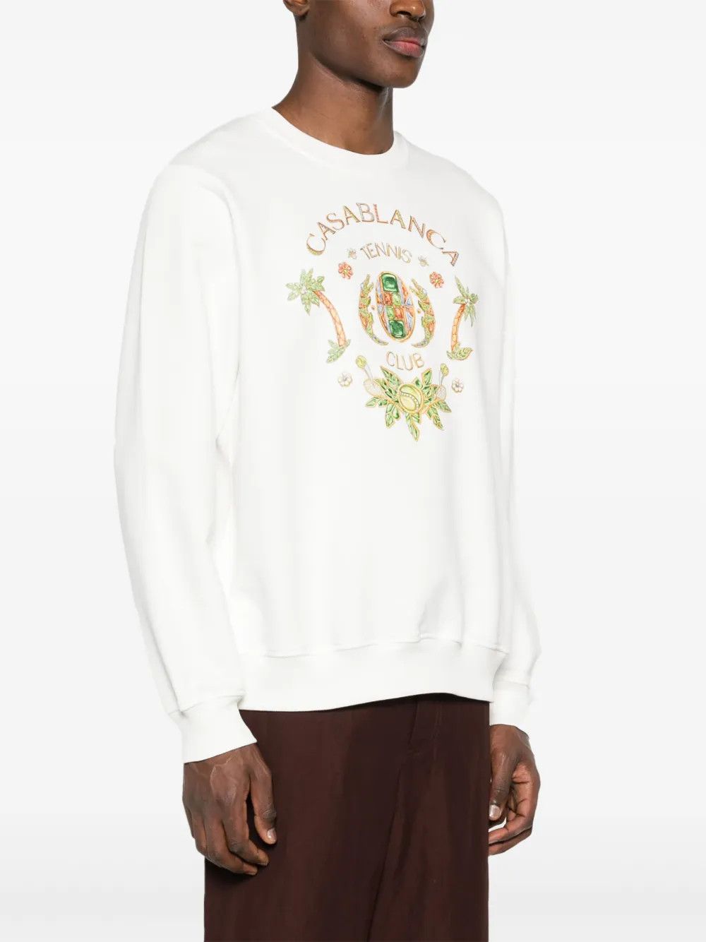 Casablanca o1y0626 Logo Sweatshirt in White Size US S / EU 44-46 / 1 - 2 Thumbnail