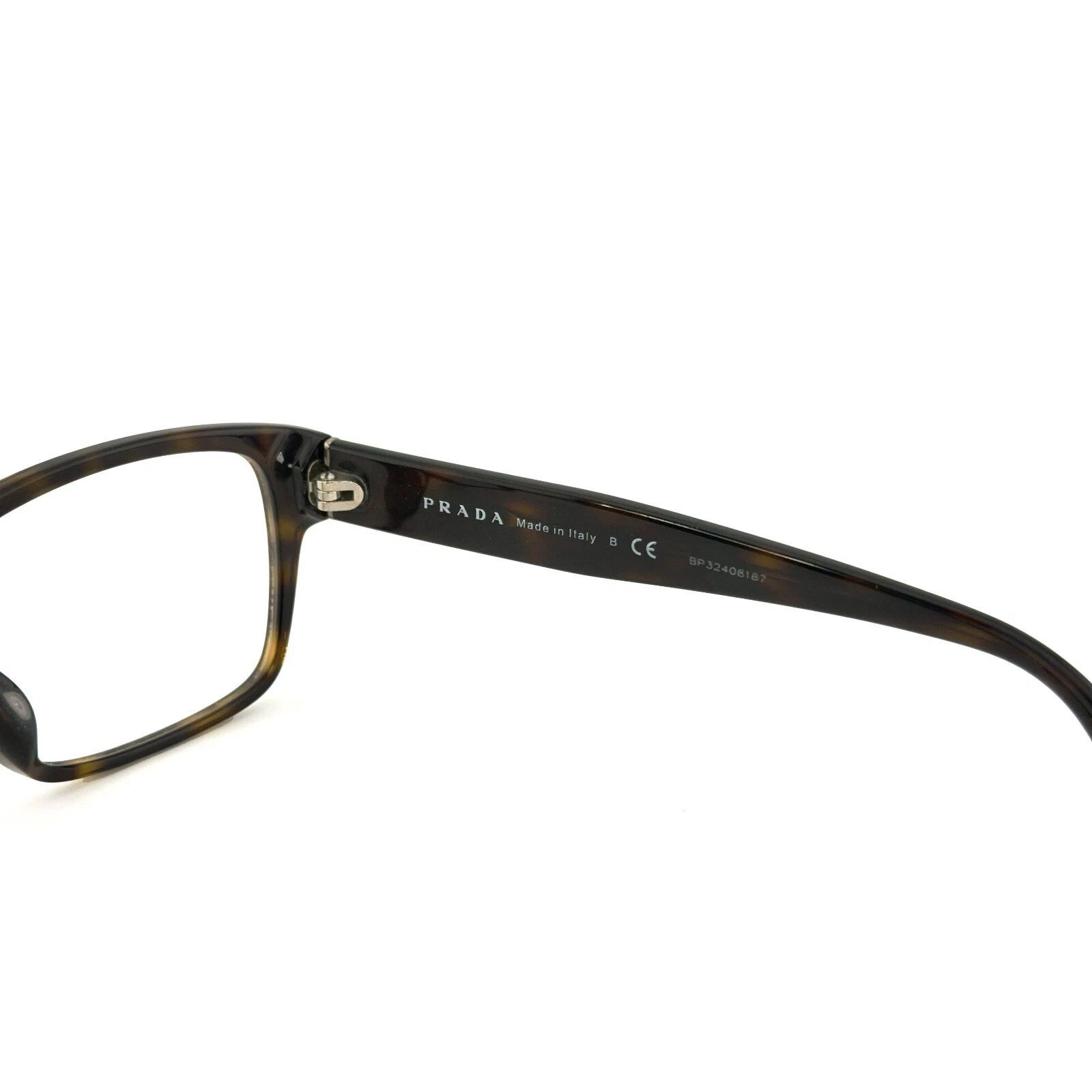 Prada PRADA 17S VPR17S Brown Logo Square Eyeglasses Optical Frame Size ONE SIZE - 7 Thumbnail