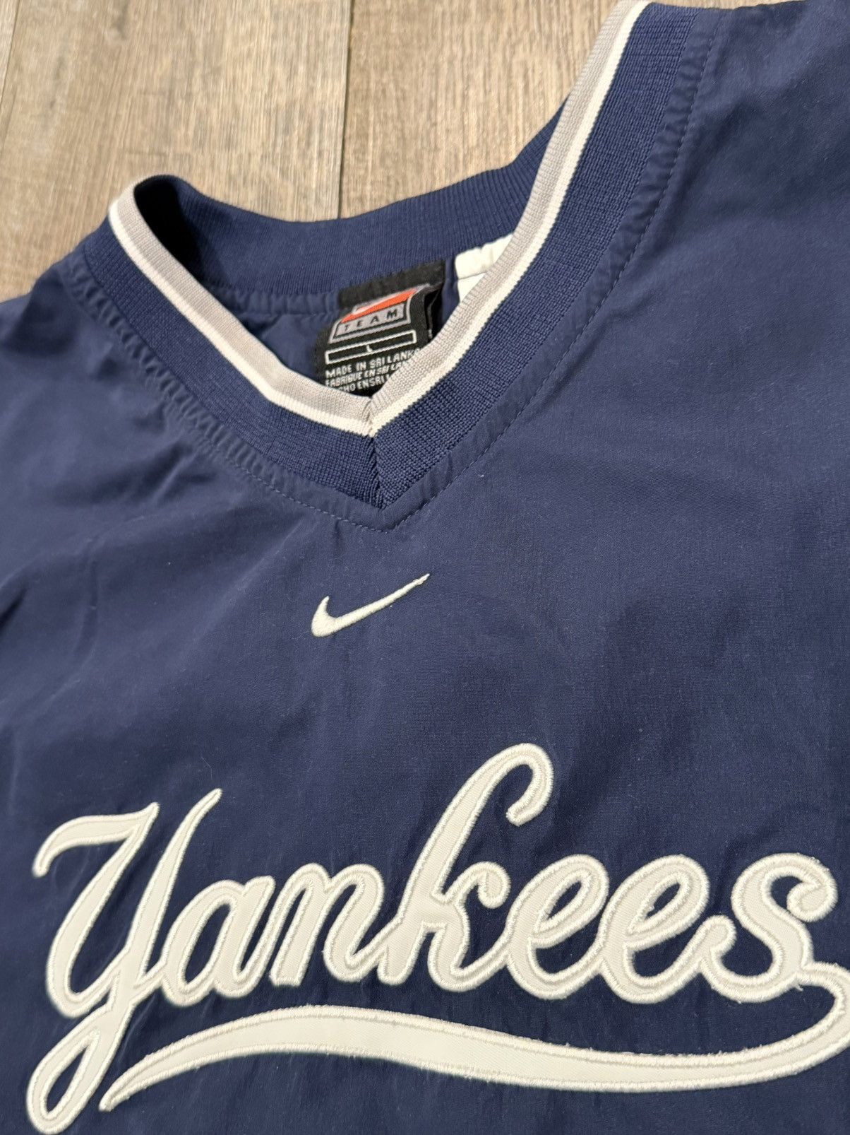 New York Yankees Vintage Nike Team New York Yankees Windbreaker Jacket Size L / US 10 / IT 46 - 2 Thumbnail