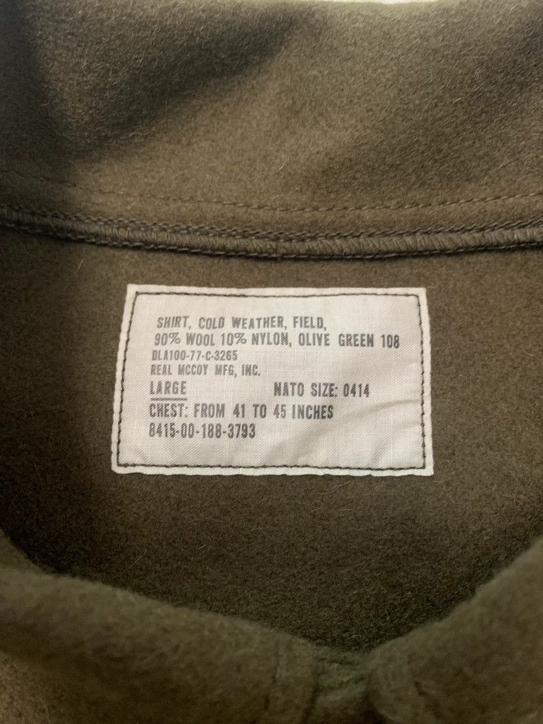The Real McCoy's The Real Mccoy's The dark green woolen shirt OG108 can be w Size US L / EU 52-54 / 3 - 3 Thumbnail