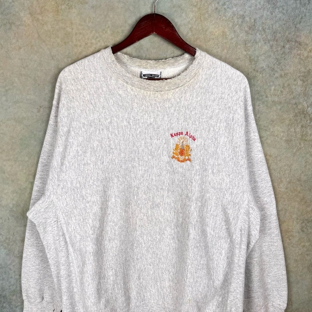 Lee × Vintage VTG 90s Kappa Delta Crewneck Sweatshirt XL Gray Heavyweight Size US XL / EU 56 / 4 - 2 Thumbnail