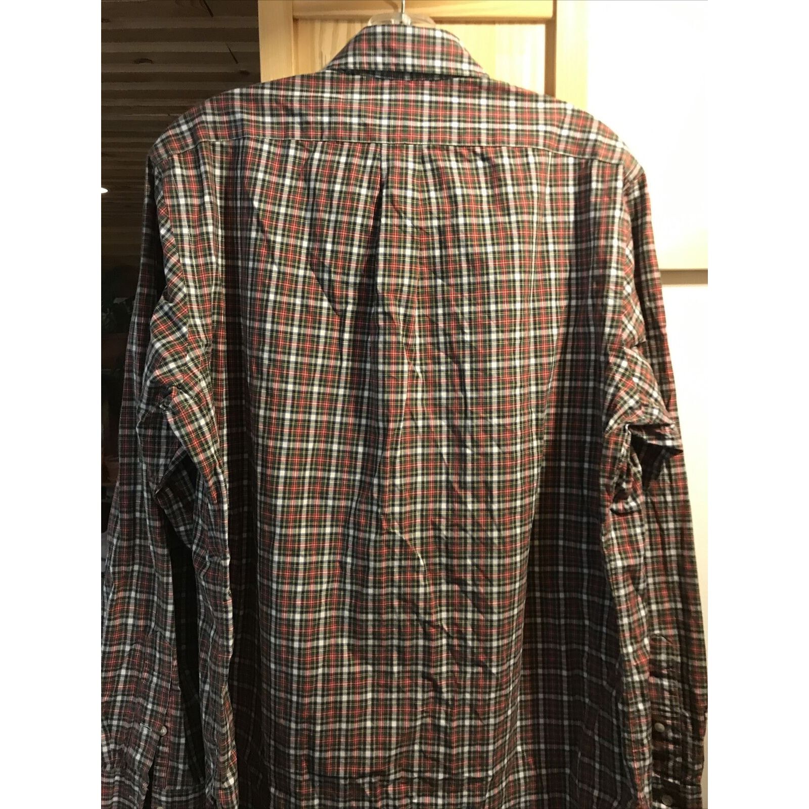 Ralph Lauren Ralph Lauren Men’s 16.5 42 Red Green Check LS Cotton Shirt Size US L / EU 52-54 / 3 - 9 Thumbnail