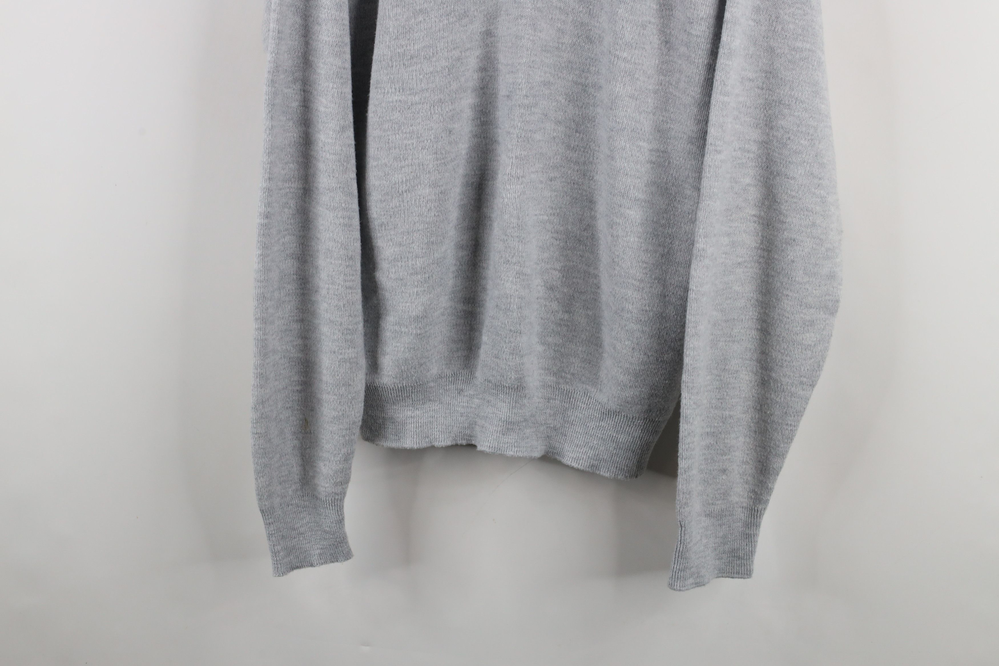 Vintage Vintage 70s Streetwear Knit V-Neck Sweater Heather Gray USA Size US XL / EU 56 / 4 - 3 Thumbnail