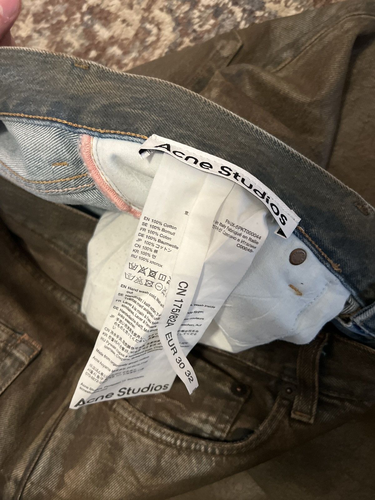Acne Studios Acne studio waxed baggy jeans 2023 Size US 30 / EU 46 - 2 Thumbnail