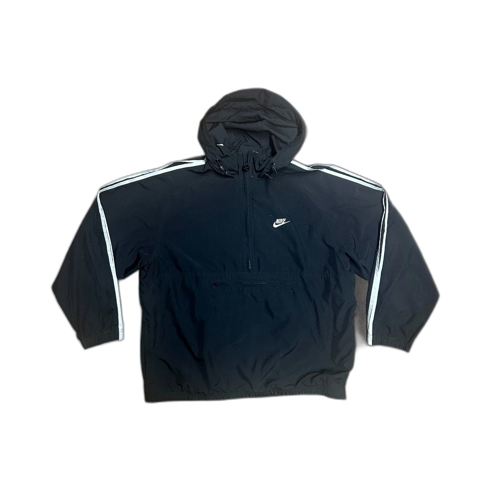 Nike Vintage Nike Jacket Mens Large Black White Full Zip Windbrea Size US L / EU 52-54 / 3 - 1 Thumbnail