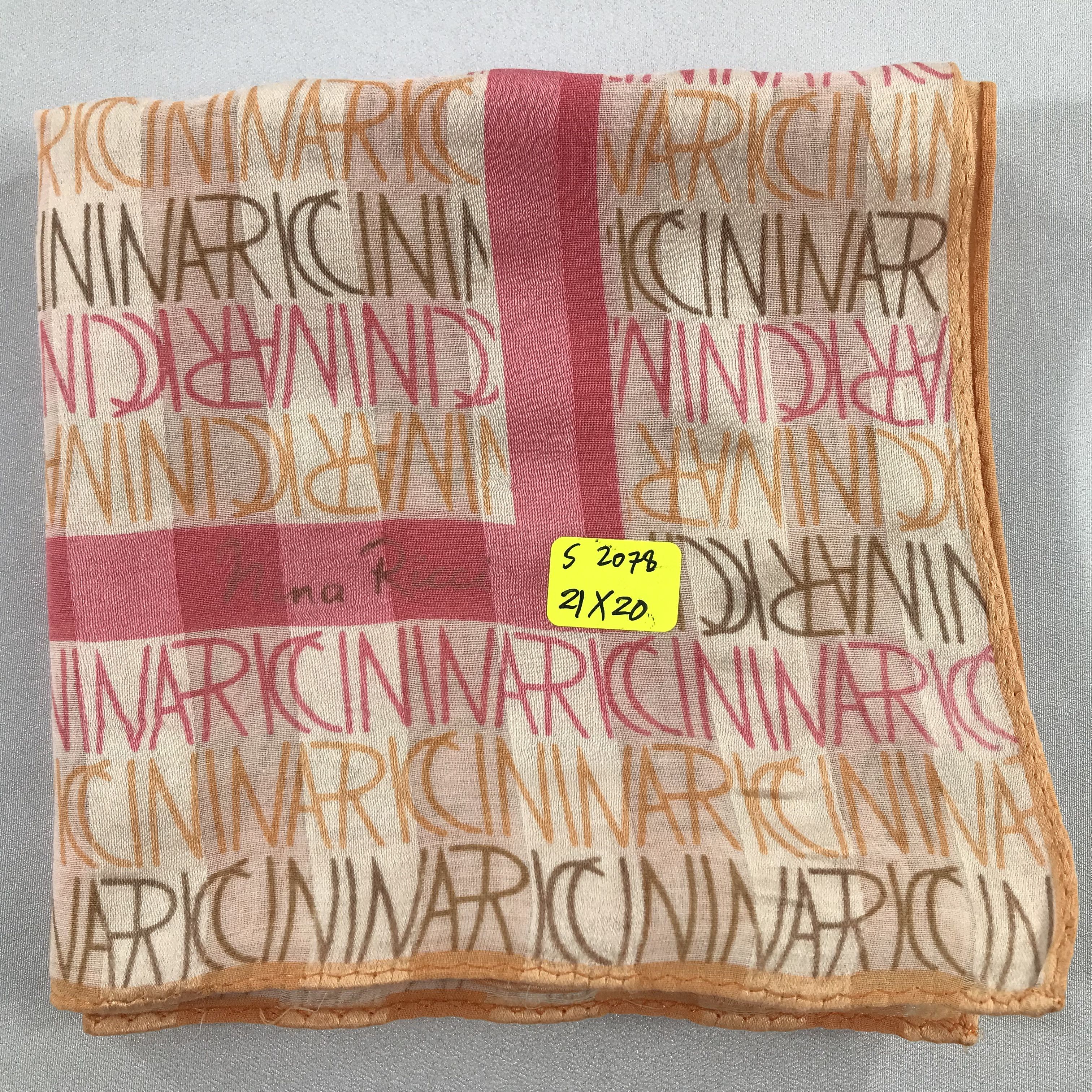 Nina Ricci × Vintage Nina Ricci Bandana / Handkerchief / Neckerchief - S2078 Size ONE SIZE - 5 Thumbnail