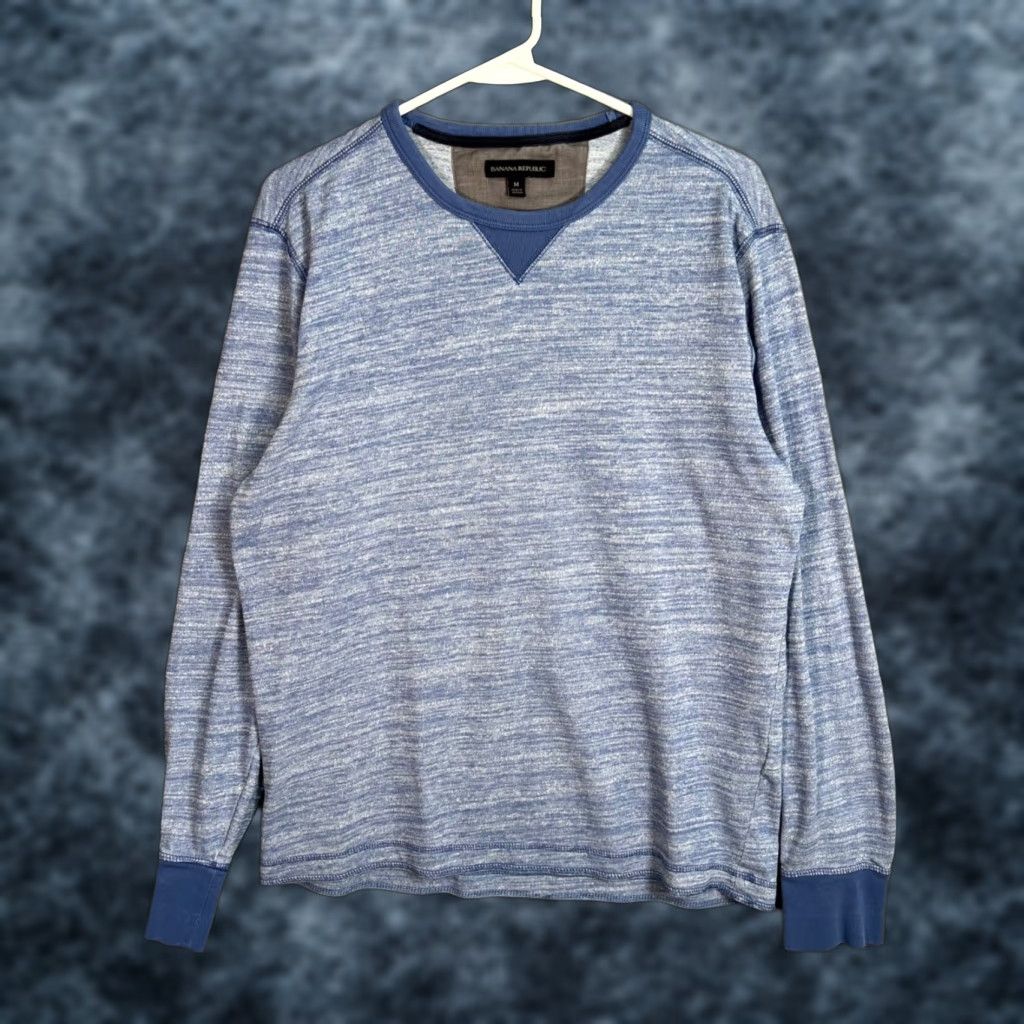 Banana Republic VINTAGE Banana Republic Womens Sweater Crewneck Sweatshirt Medium Blue Pullover Size M / US 6-8 / IT 42-44 - 1 Thumbnail