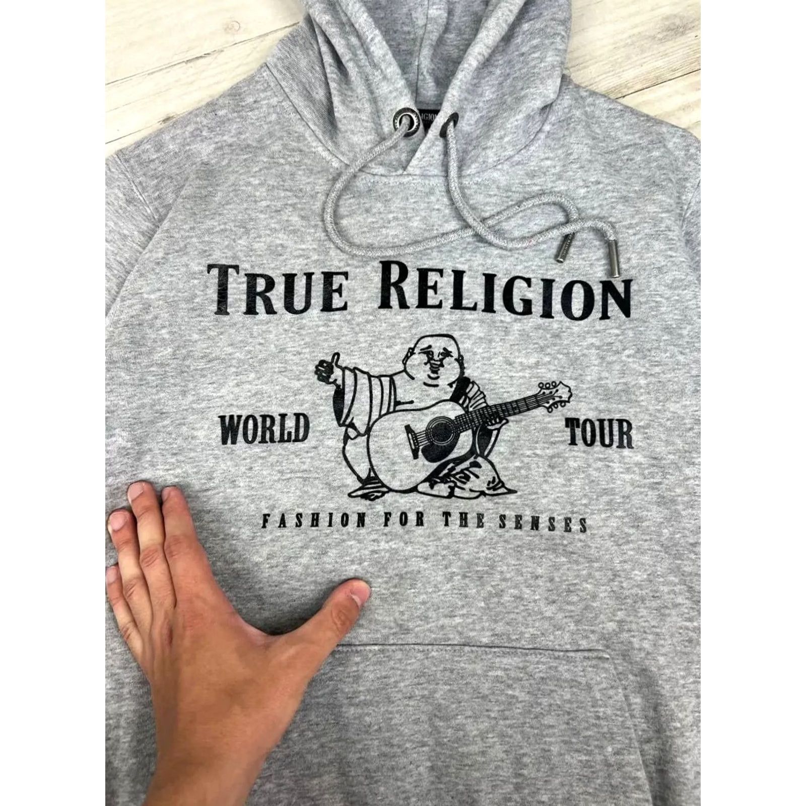 True Religion True Religion METALLIC BUDDHA FLEECE HOODIE Men M Gray Size US M / EU 48-50 / 2 - 6 Thumbnail