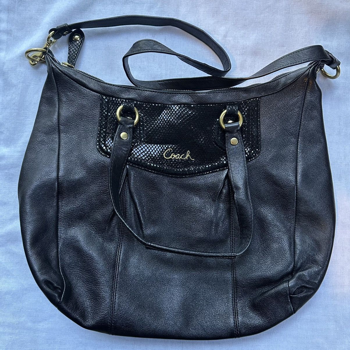 Coach Coach Legacy Anniversary Black Leather Shoulder Bag 10326