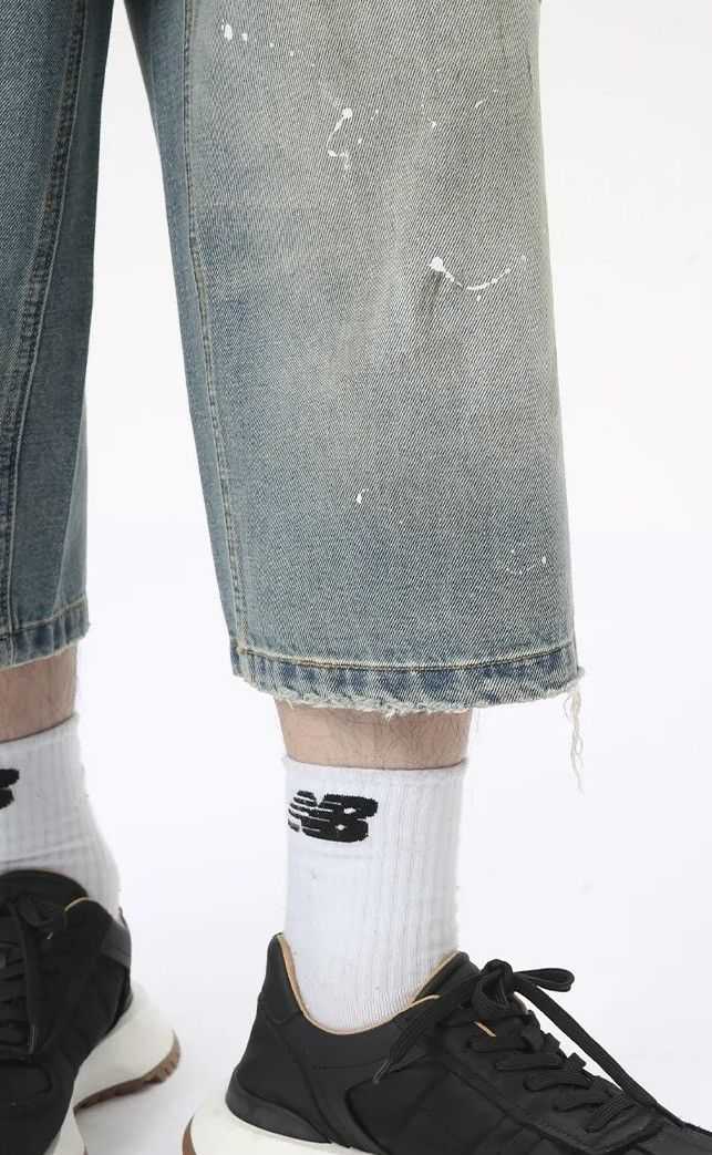Designer × Vintage Design Loose Baggy Washed Blue Wide Leg Shorts y2k Size US 33 - 7 Thumbnail
