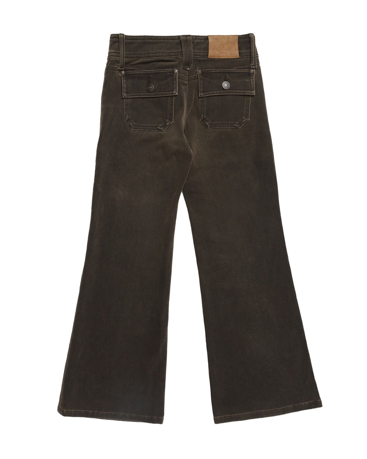 GOSTAR DE FUGA × Japanese Brand × Tornado Mart FRAGILE lace up flare jeans Size US 26 / EU 42 - 2 Thumbnail