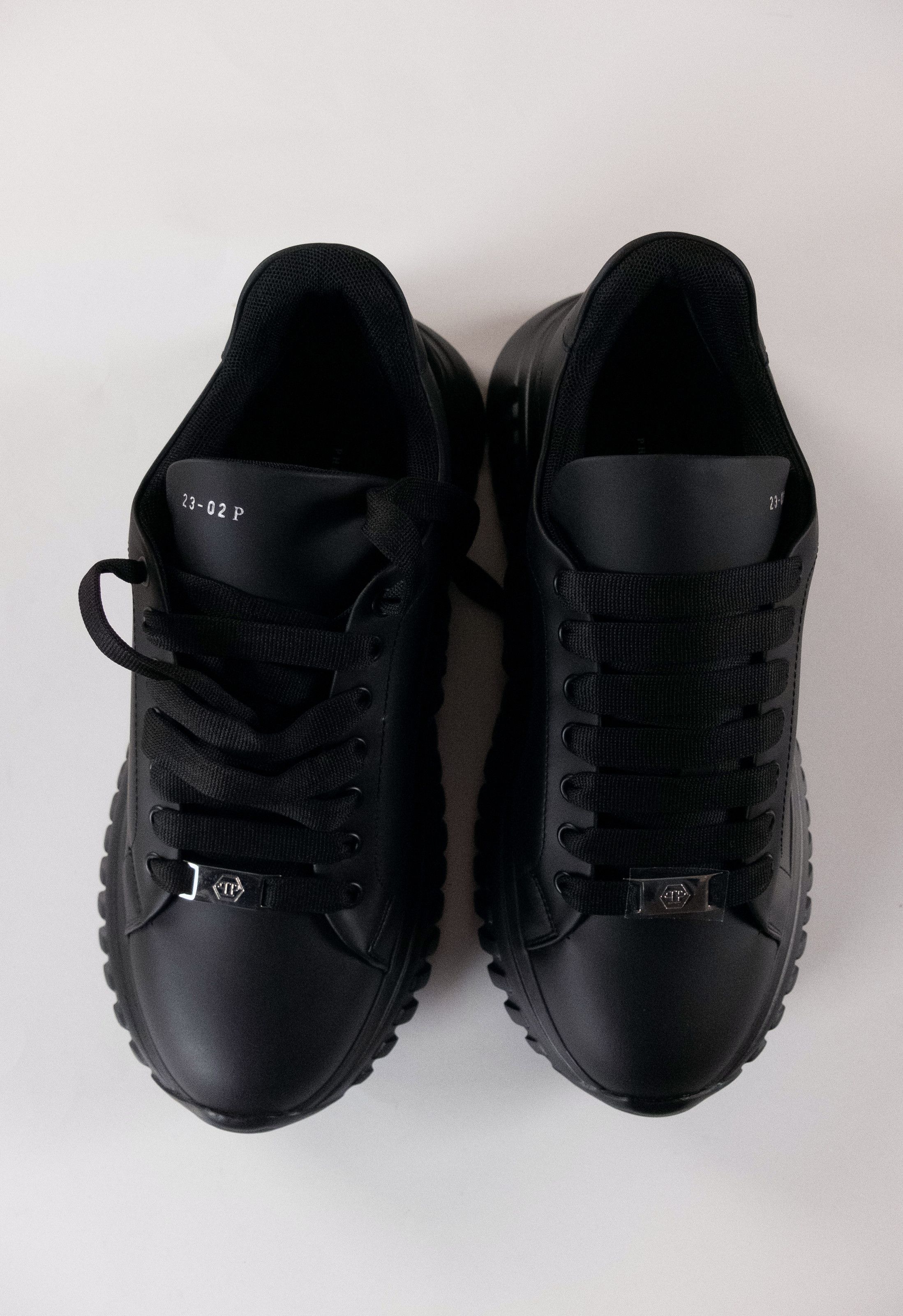 Philipp Plein PHILIPP PLEIN black Supersonic low chunky sole sneakers 9 42 Size US 9 / EU 42 - 4 Thumbnail