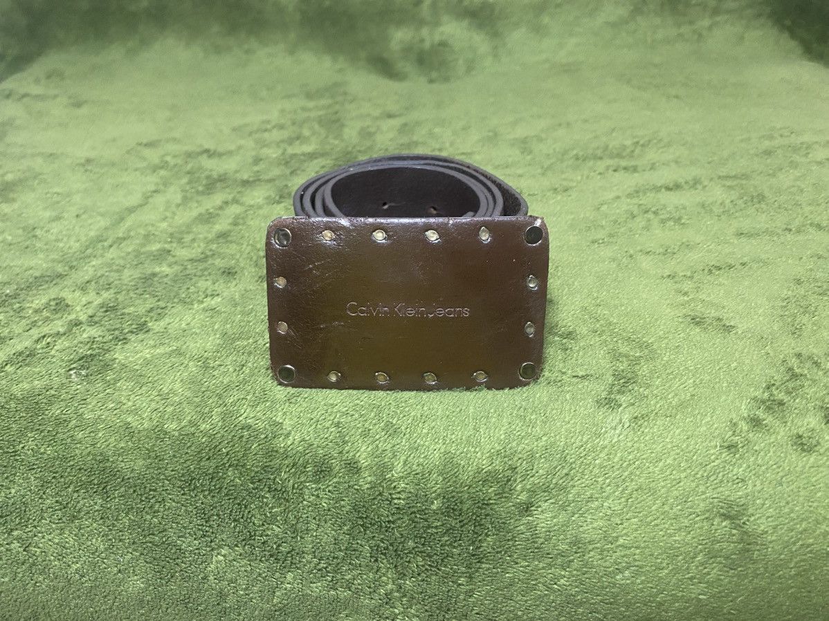 Calvin Klein × Calvin Klein 205W39NYC Calvin klein jeans leather belt Size 34 - 9 Thumbnail