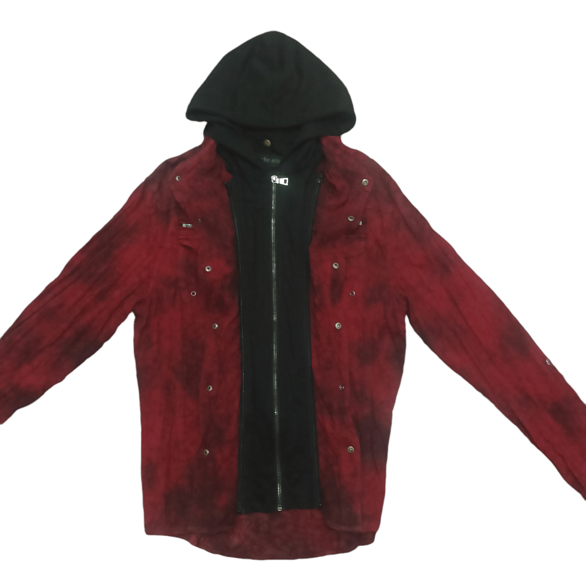 In The Attic 🔥Rare in the attic Double Layer Shirt Hood Goth Punk Size US M / EU 48-50 / 2 - 6 Thumbnail