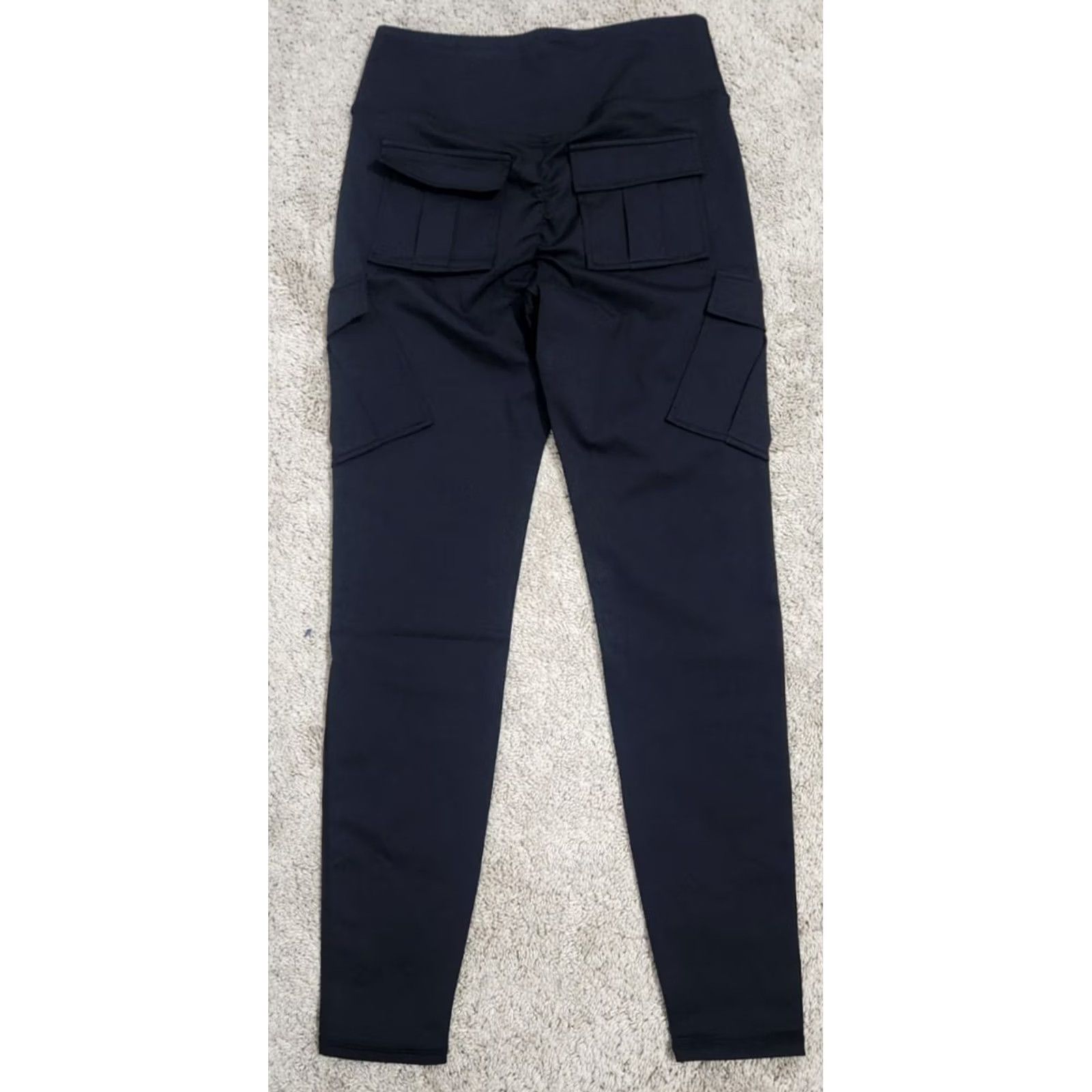 Vintage Halara Womens M Leggings Full Length Pockets Pull On Pants Elastic Waist Black Size 32" / US 10 / IT 46 - 2 Thumbnail
