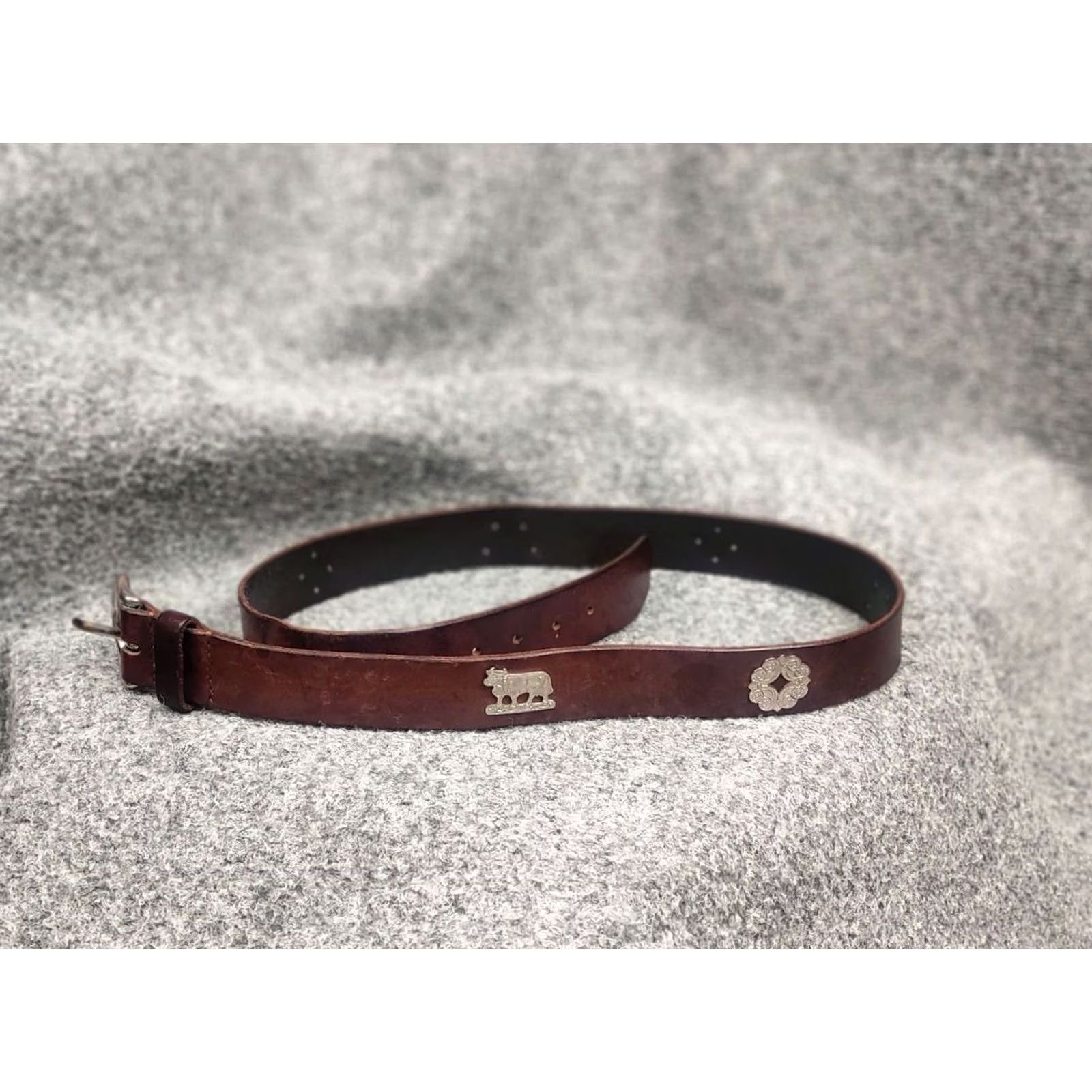 Etro VINTAGE ETRO Belt Leather Brown Mens One Size Regular Buckle Logo 90s Cows 90s City Classic Dress Mens Size ONE SIZE - 4 Thumbnail