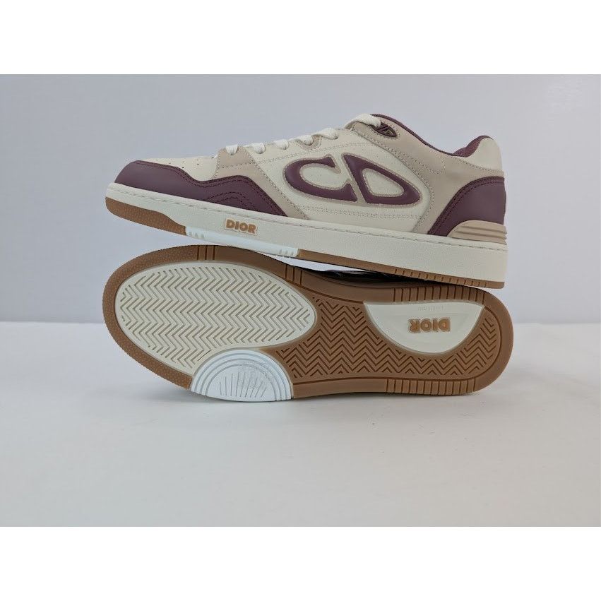 Dior o1rshd1 Leather Low Top Sneaker in Beige / Viole Size US 10 / EU 43 - 14 Thumbnail