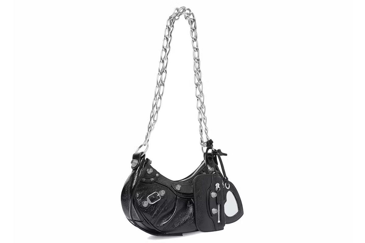 Balenciaga BALENCIAGA Le Cagole XS Shoulder Bag with Chain in Black! Size ONE SIZE - 2 Thumbnail