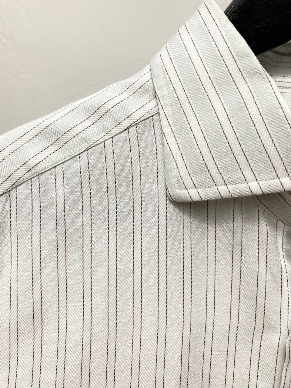 Brioni Brioni Classic Casual Suit Striped Cotton Button Up Shirt Size US M / EU 48-50 / 2 - 8 Thumbnail