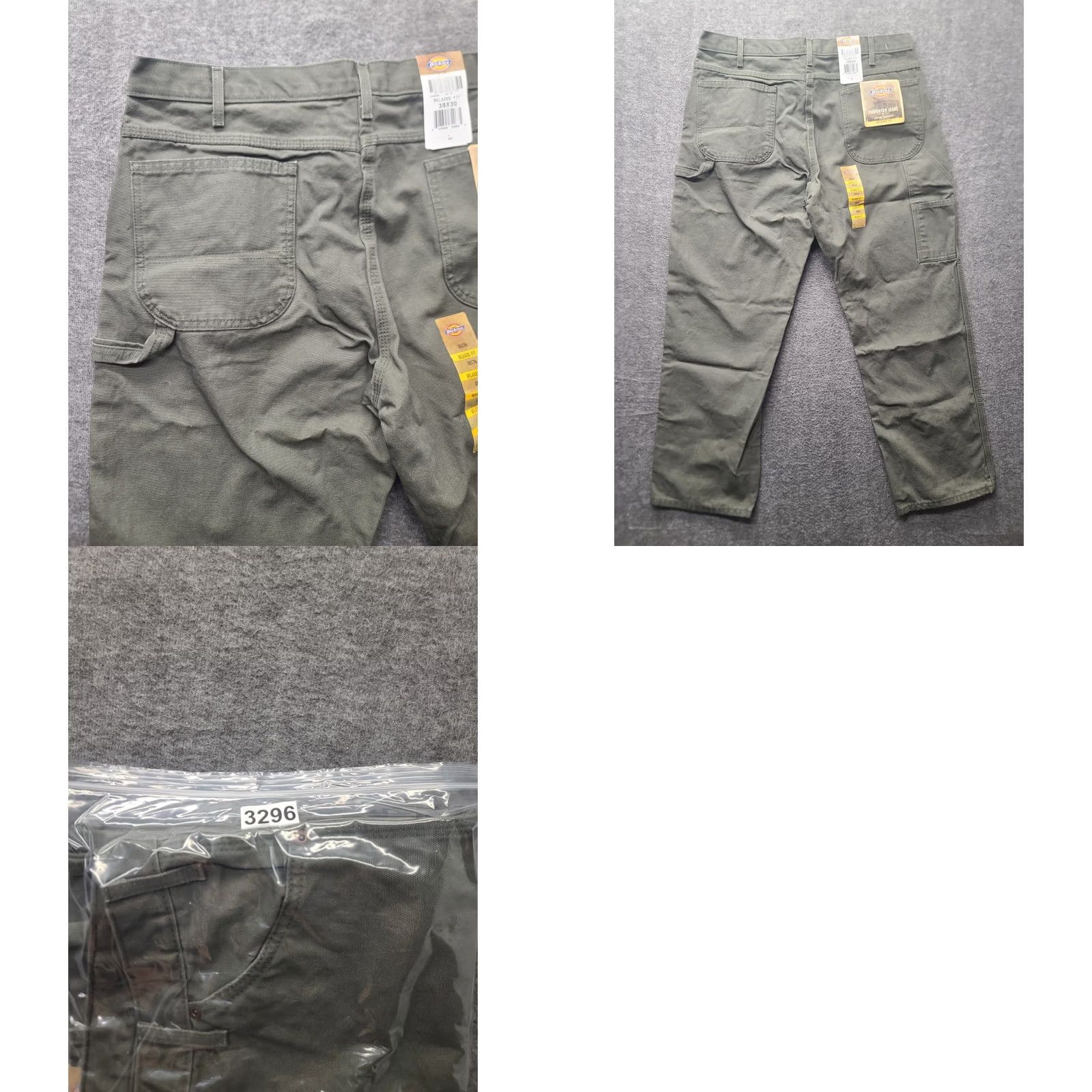 Dickies Dickies Carpenter Jeans Mens 38x30 Relaxed Straight Leg Workwear Rugged Green Cotton Denim 90s Mens Size US 38 / EU 54 - 9 Thumbnail
