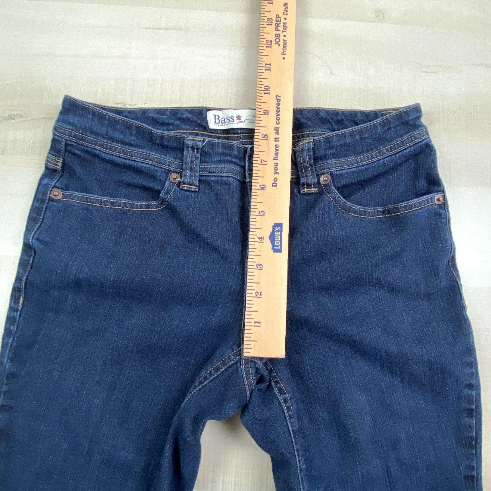 Vintage GH Bass Womens Straight Jeans Low Rise Medium Wash Blue Stretch Size 4 Size 27" / US 4 / IT 40 - 5 Thumbnail