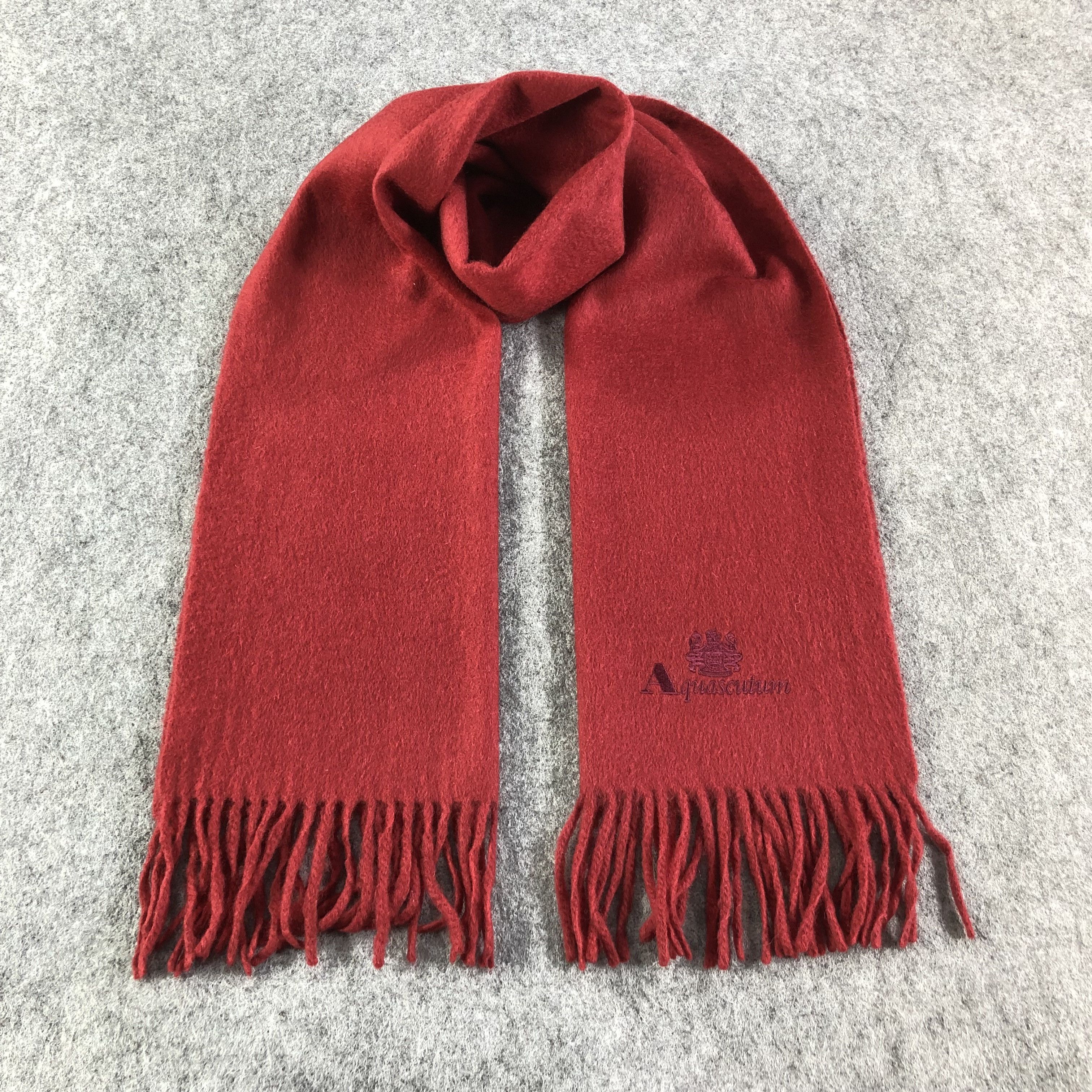 Aquascutum Plain Cashmere Scarf Muffler V1634