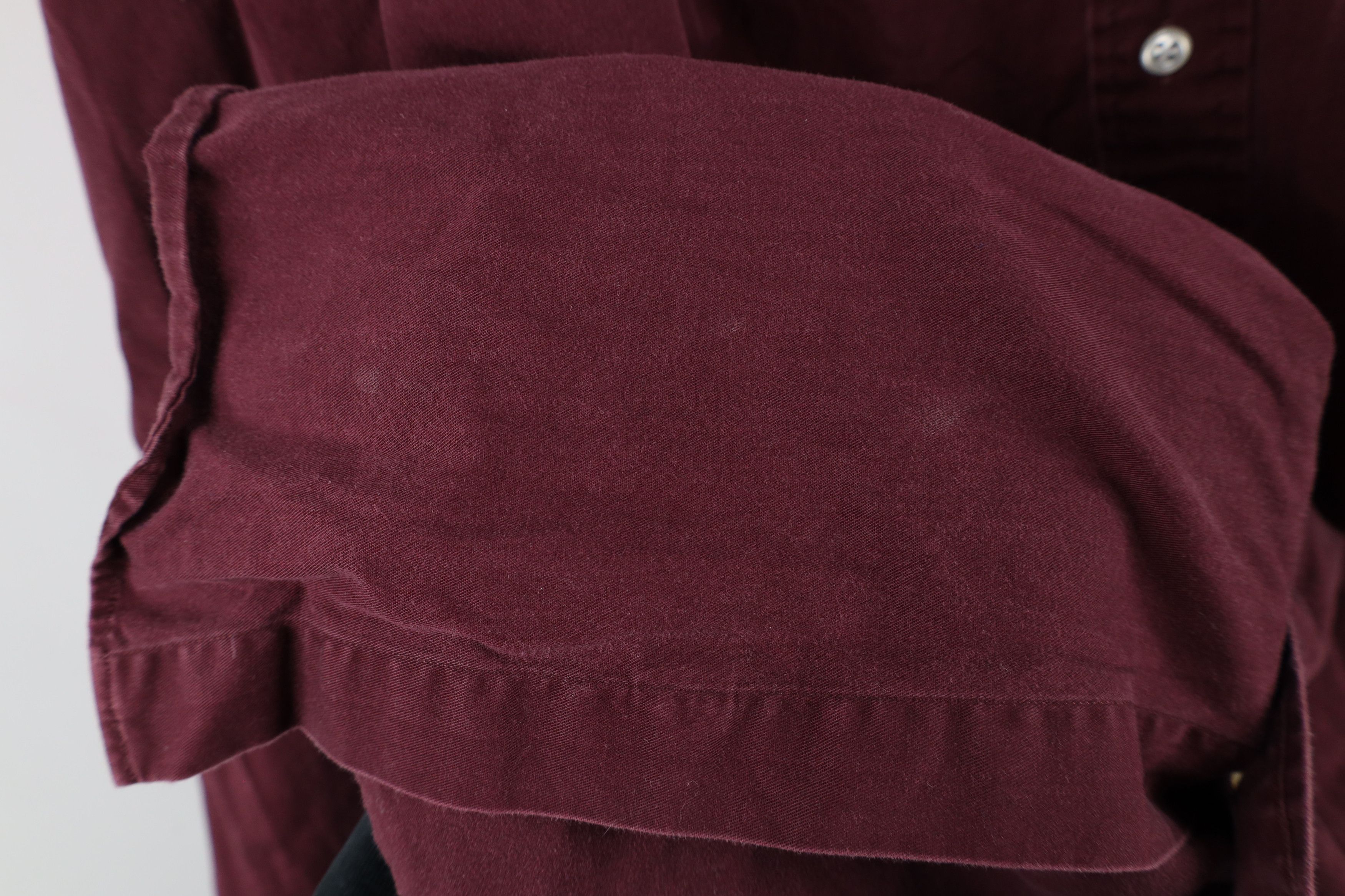 Polo Ralph Lauren Vintage 90s Ralph Lauren Collared Button Down Shirt Burgundy Size US XL / EU 56 / 4 - 6 Thumbnail